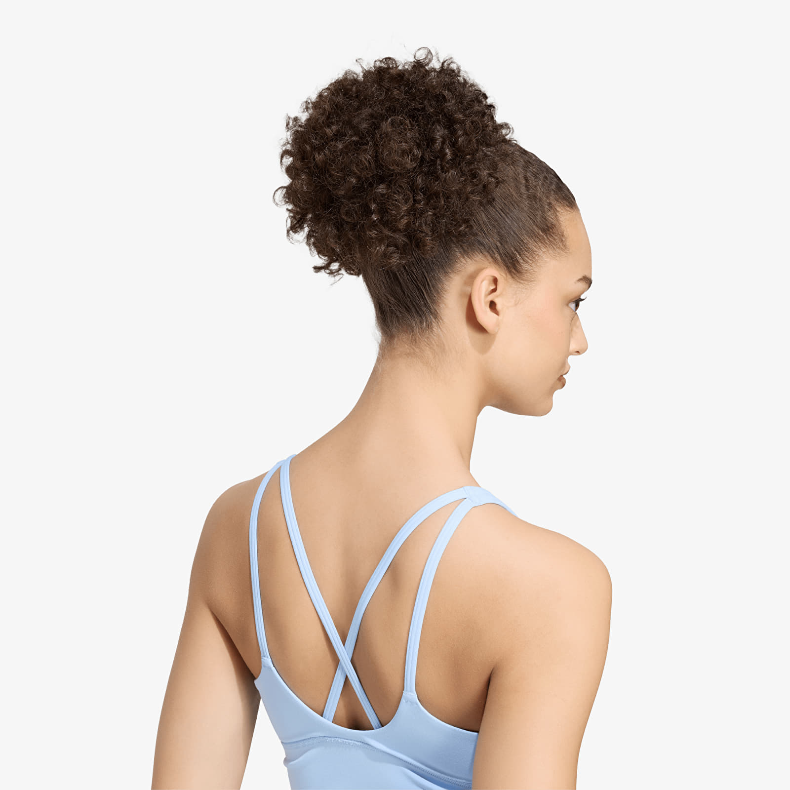 Podprsenky adidas 3 Stripes Studio All Me Light Support Bra Glow Blue
