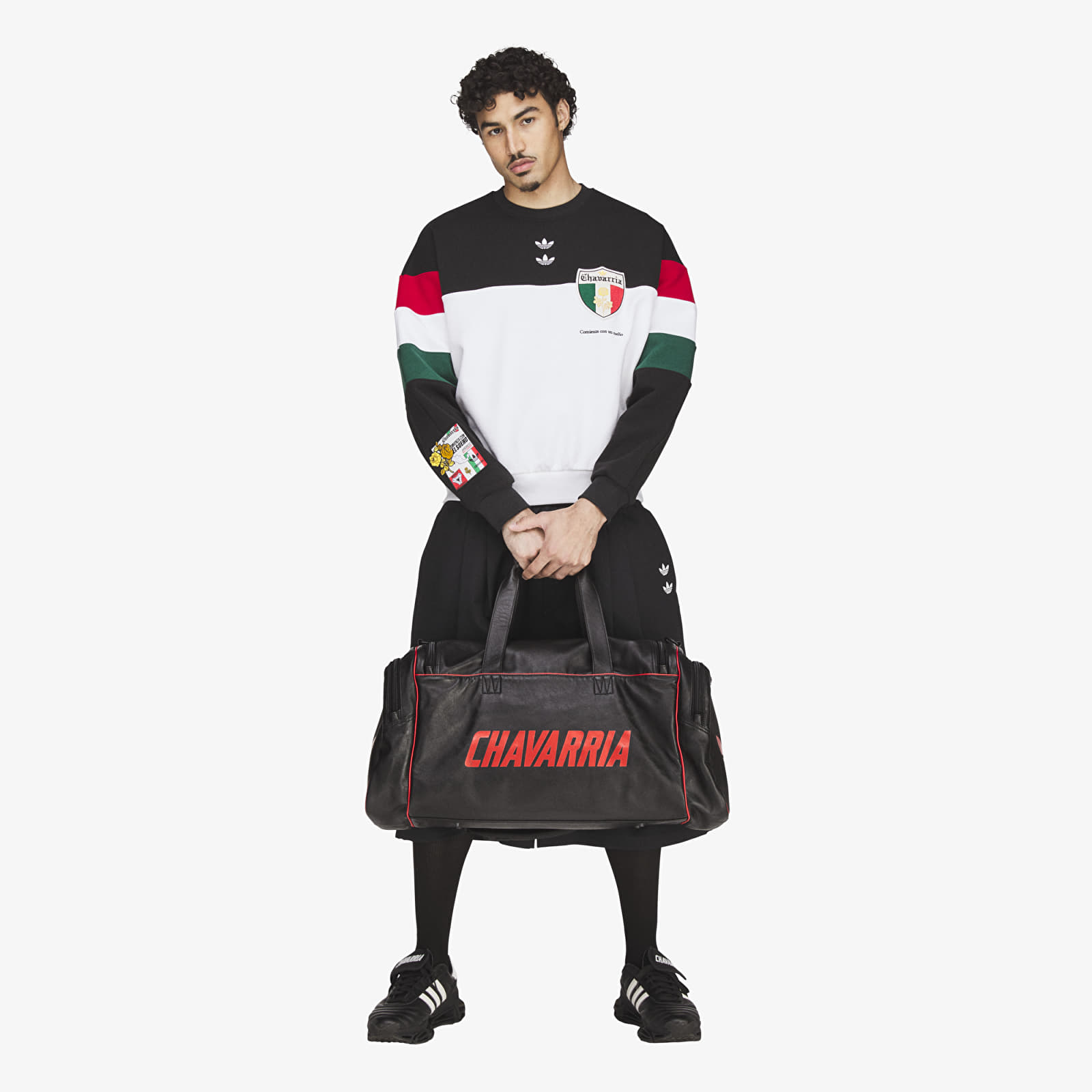 Duffle bag adidas x Willy Chavarria Premium Leather Gym Bag Black