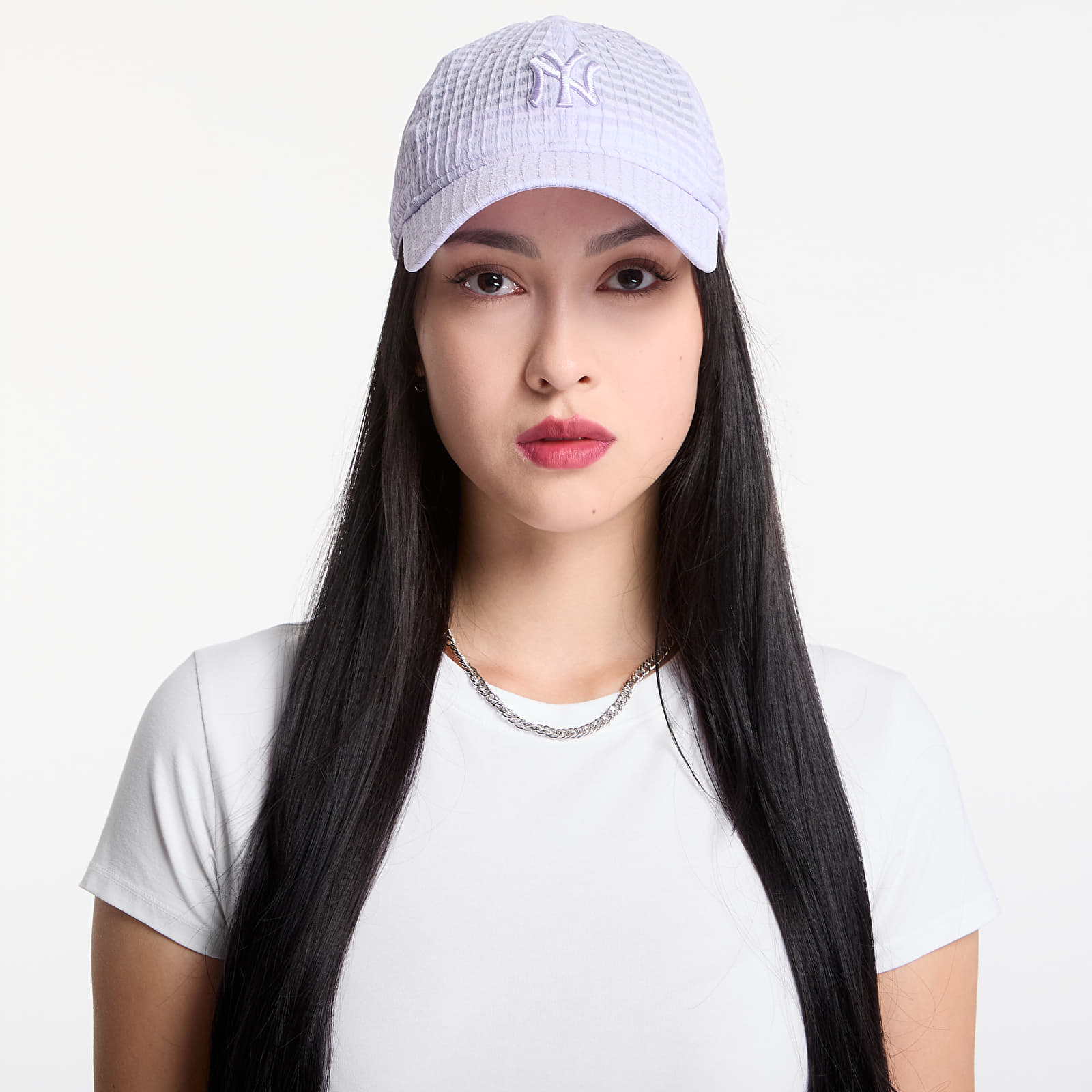 Caps New Era 9TWENTY MLB Seersucker New York Yankees Pastel Lilac