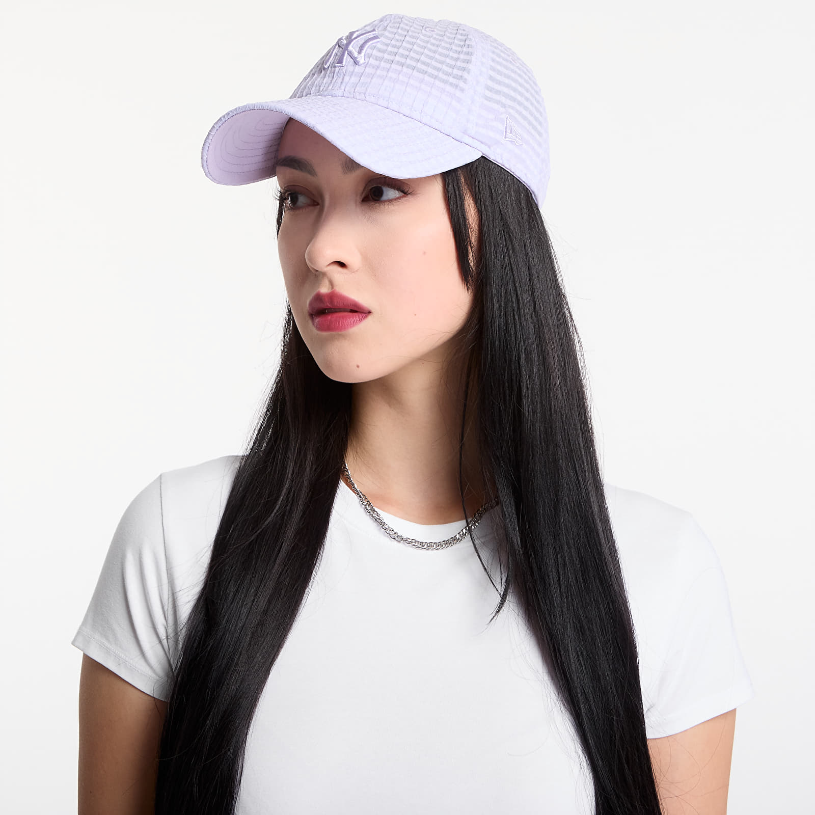 Caps New Era 9TWENTY MLB Seersucker New York Yankees Pastel Lilac