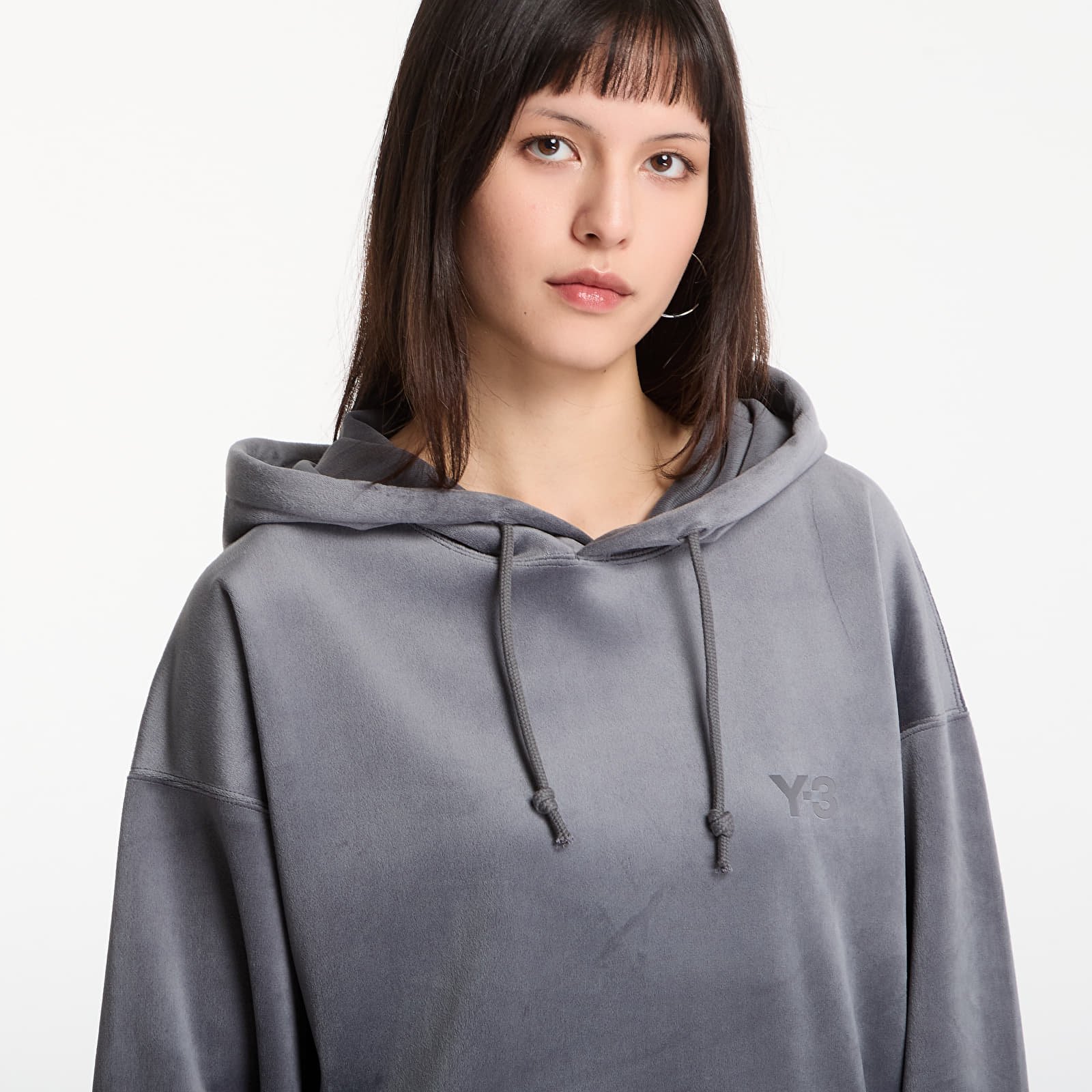 Men's hoodies Y-3 Velvet Corduroy Hoodie UNISEX Grey Five
