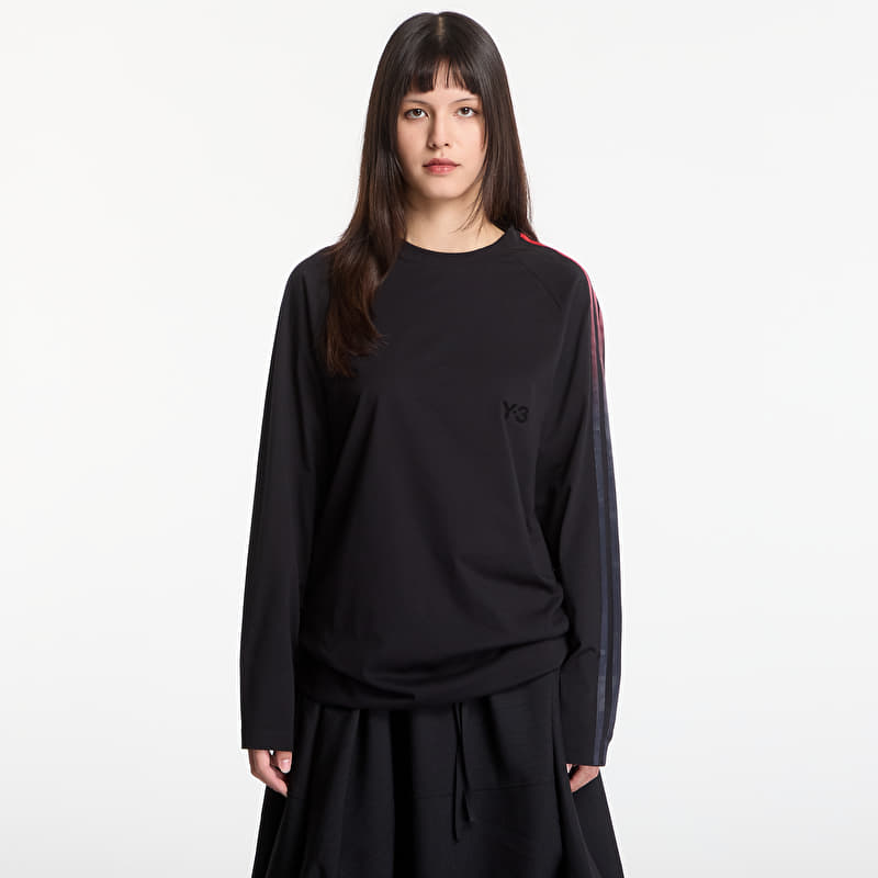 Y-3 Oversized Gradient Stripes Long Sleeve T-Shirt UNISEX Black