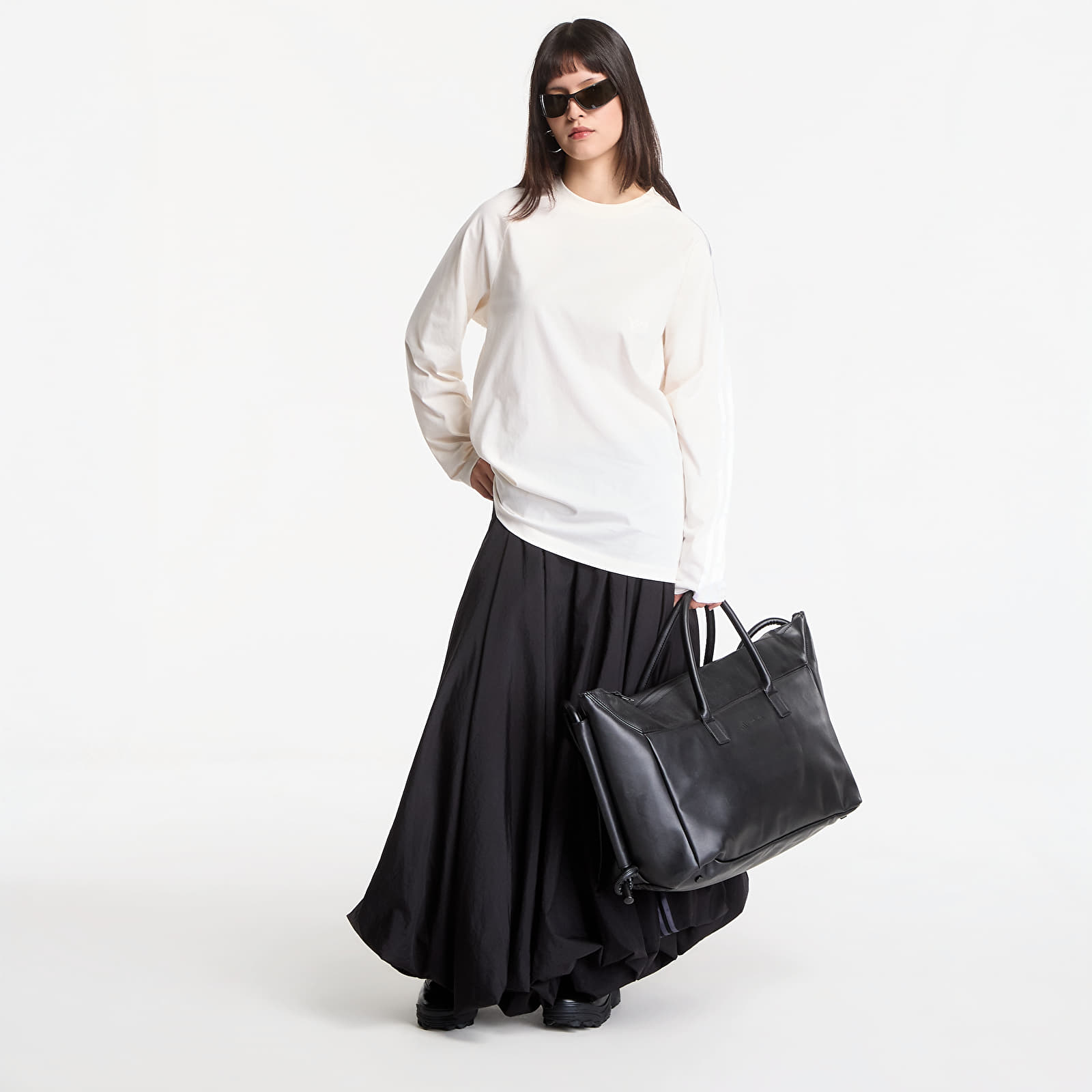Trička Y-3 Oversized Gradient Stripes Long Sleeve T-Shirt UNISEX Chalk White