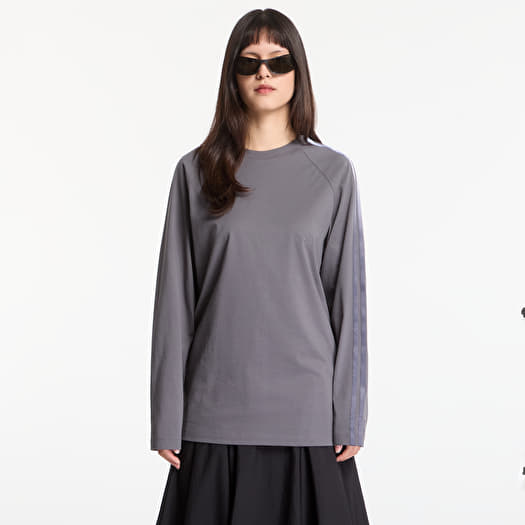 Tricou Y-3 Oversized Gradient Stripes Long Sleeve T-Shirt UNISEX Grey Five