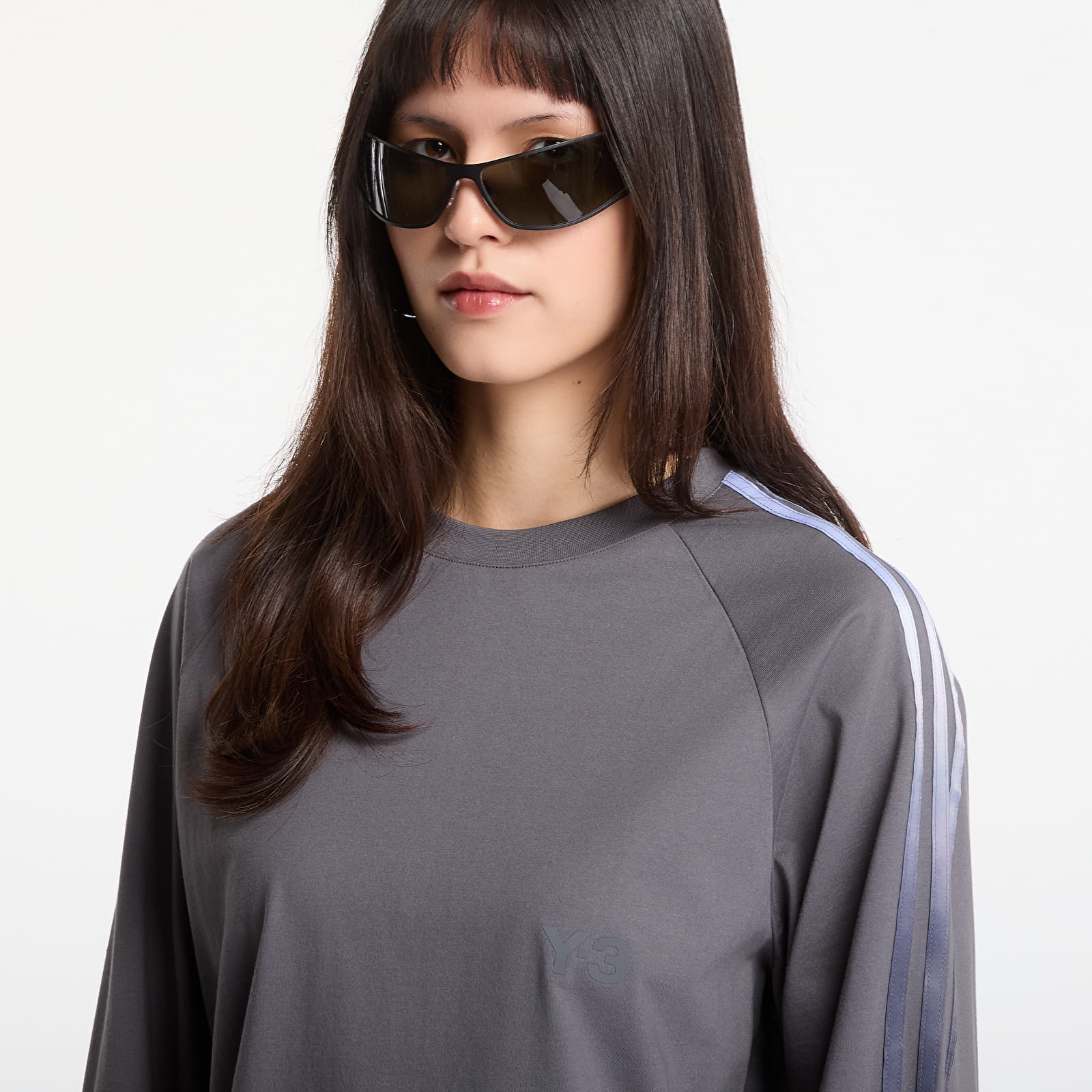 T-shirts Y-3 Oversized Gradient Stripes Long Sleeve T-Shirt UNISEX Grey Five