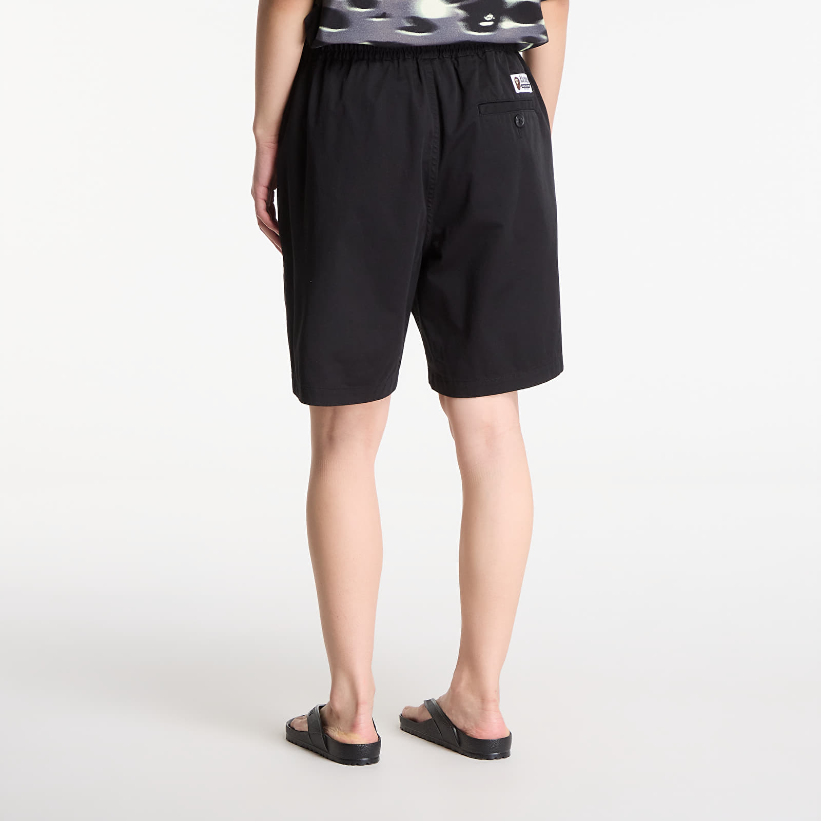 Pantalones cortos A BATHING APE One Point Elasticated Relaxed Fit Shorts Black UNISEX