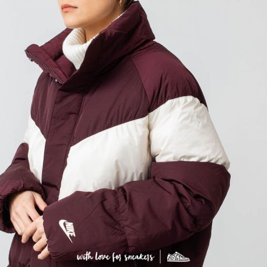 Nike down fill store jacket burgundy