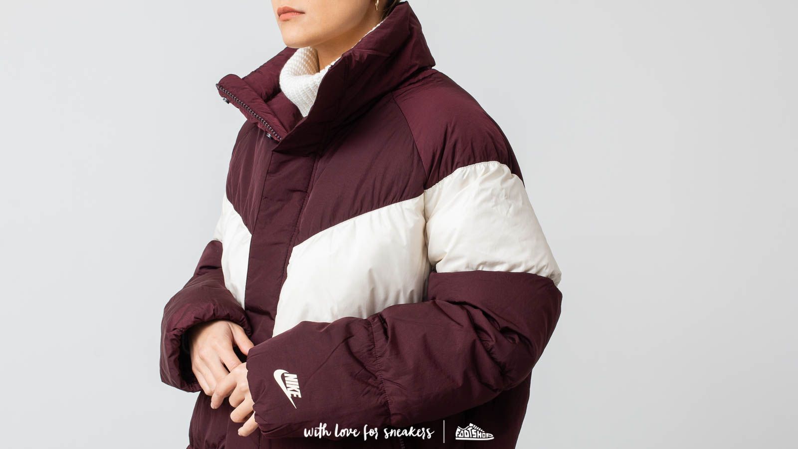 Jackets Nike Nsw Down Fill Jacket Burgundy Crush Light Cream