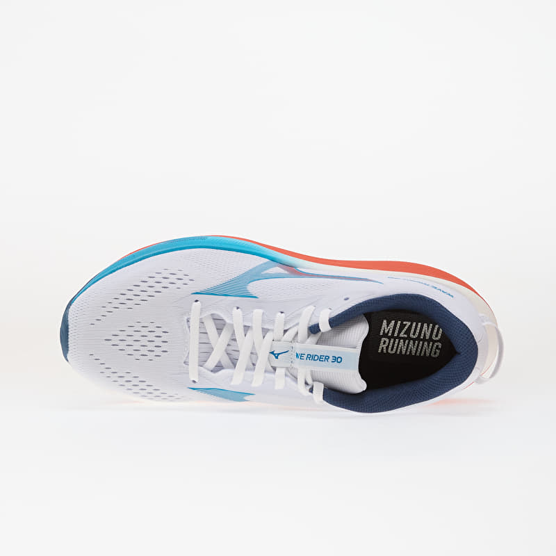 Men's shoes Mizuno WAVE RIDER 30 White/ Blue Jewel/ Orange