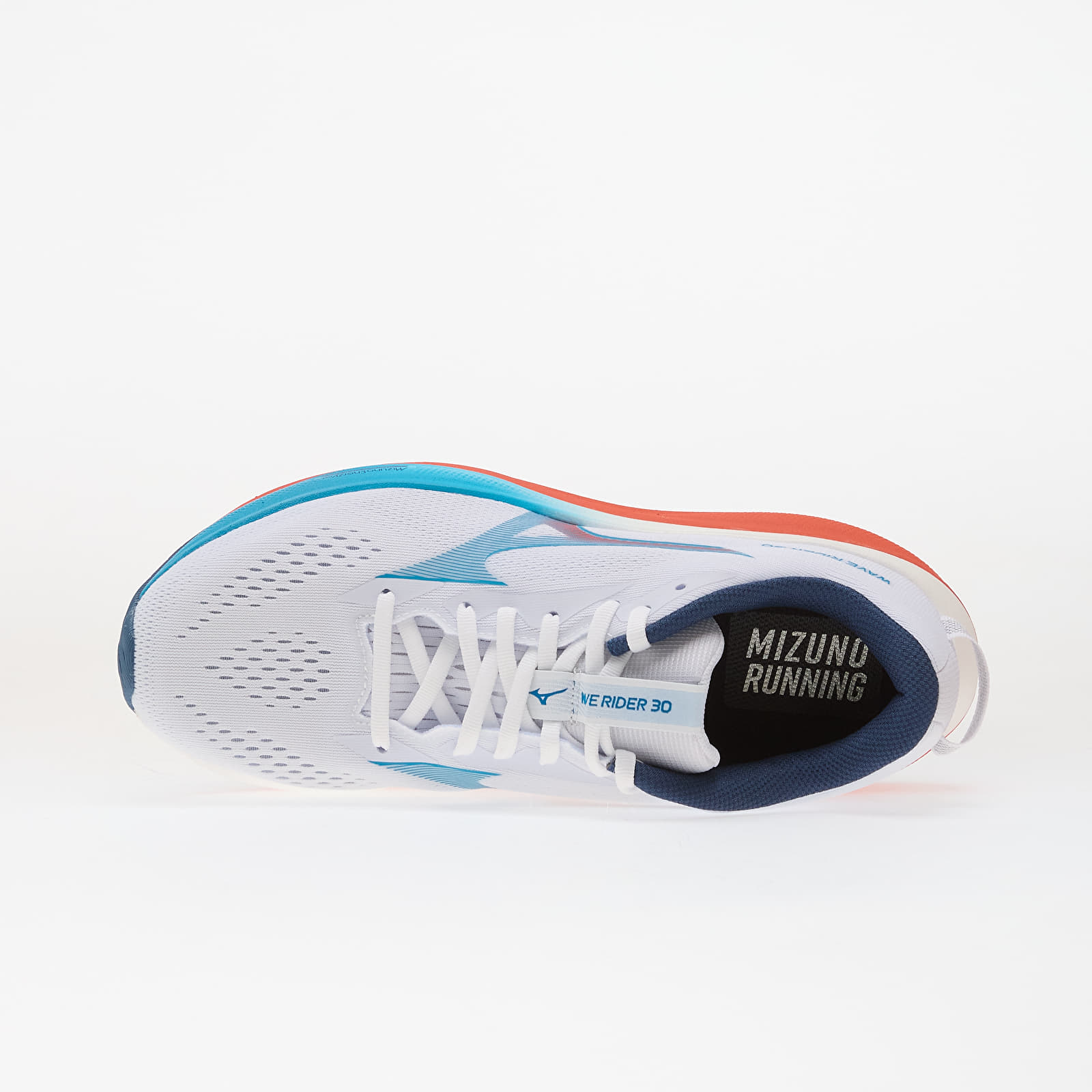 Miesten kengät Mizuno WAVE RIDER 30 White/ Blue Jewel/ Orange
