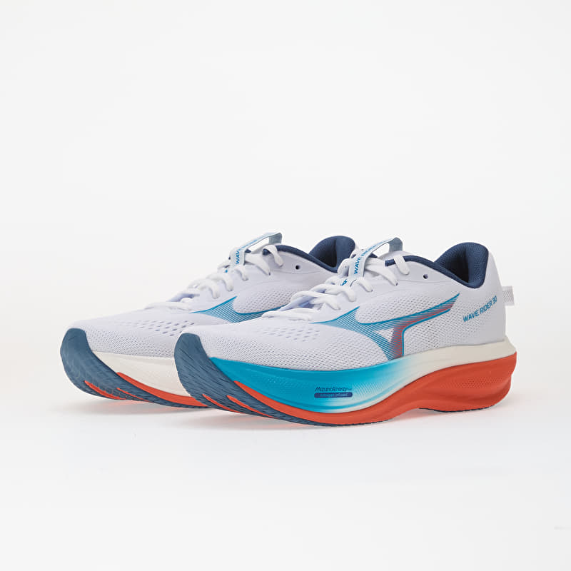 Men's shoes Mizuno WAVE RIDER 30 White/ Blue Jewel/ Orange