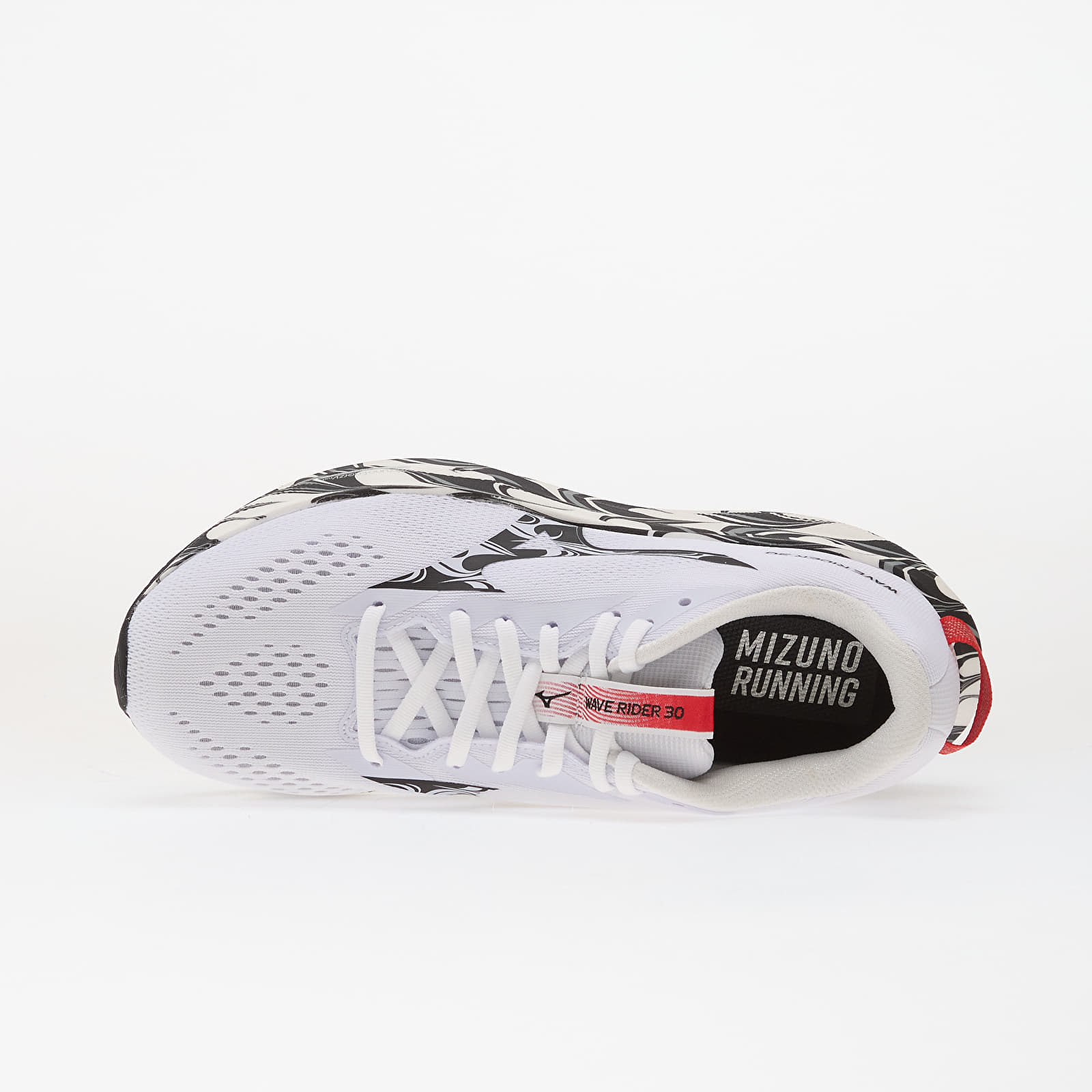 Men's shoes Mizuno WAVE RIDER 30 Disclosure White/ Black/ High Risk Red