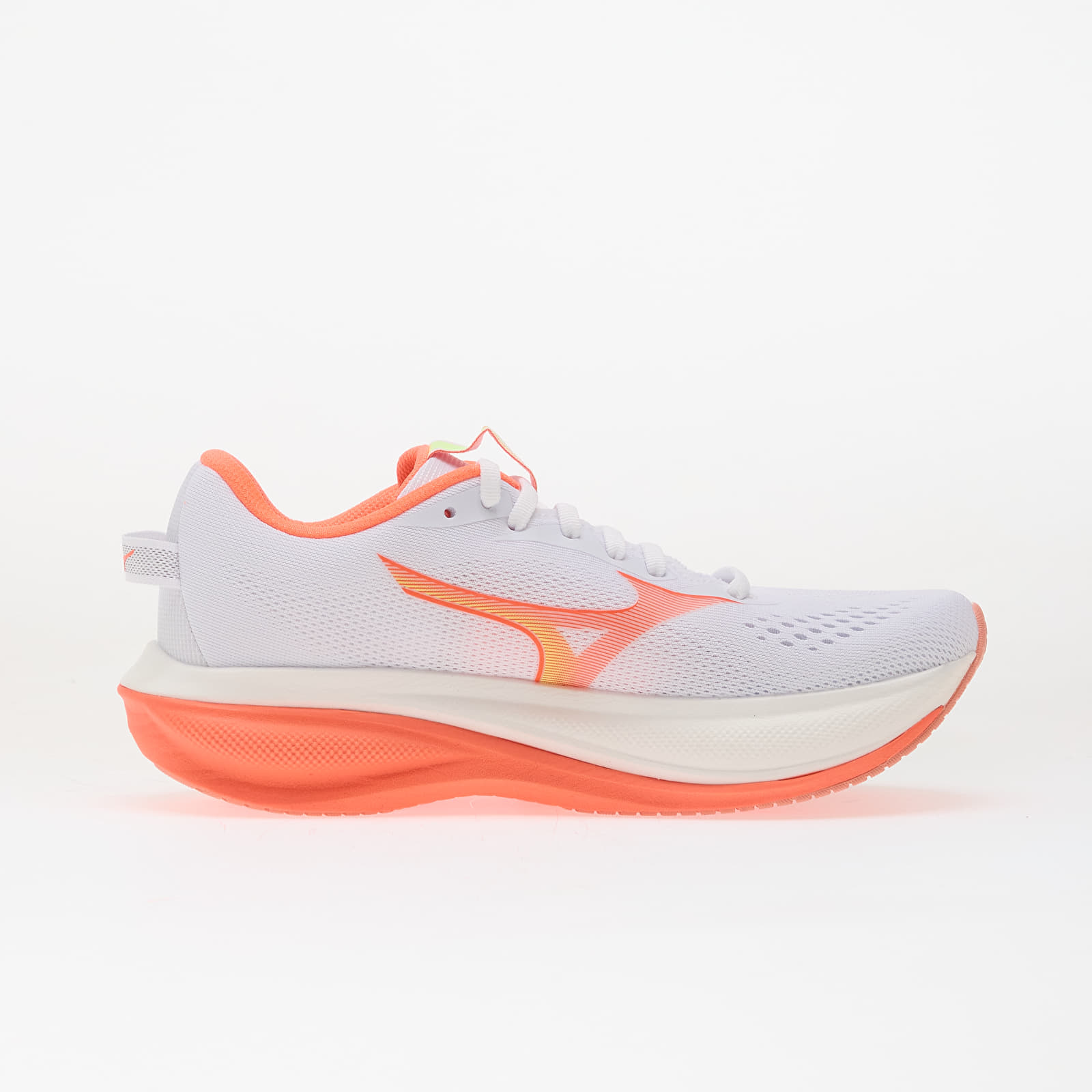 Vīriešu apavi Mizuno WAVE RIDER 30 White/ Flamingo Coral/ Lime Pulp