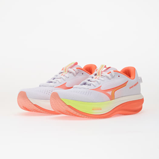Mizuno WAVE RIDER 30 White/ Flamingo Coral/ Lime Pulp | Footshop
