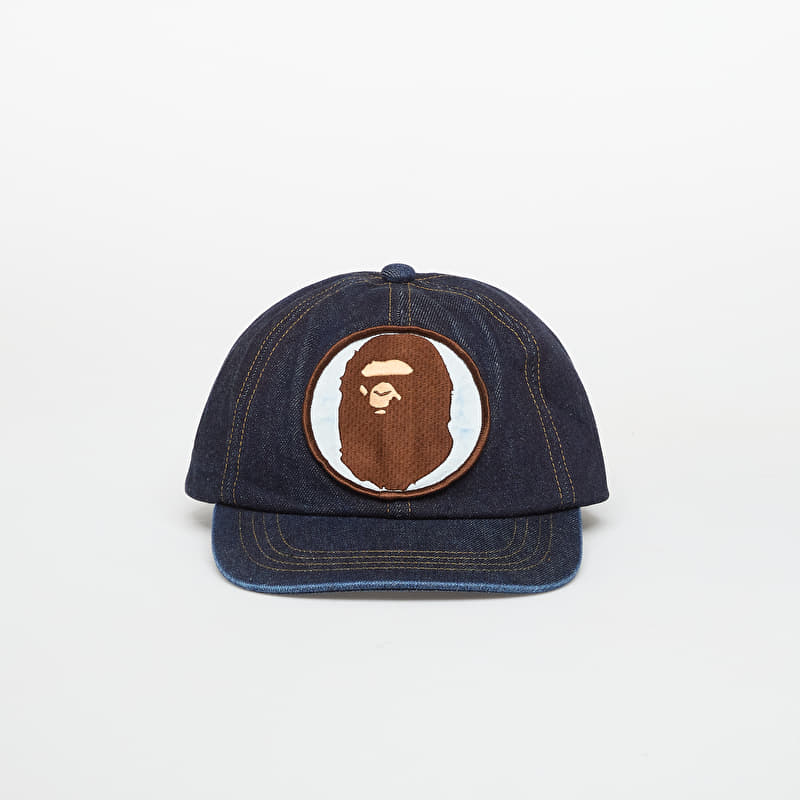Kšiltovka A BATHING APE Washed Denim Cap M Indigo