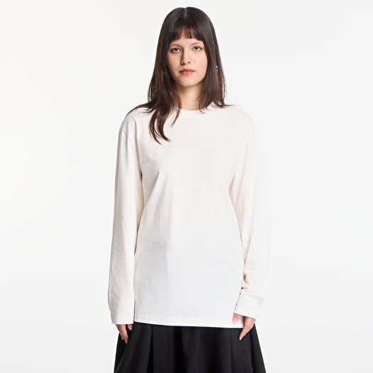 T-Shirt Y-3 Logo Long Sleeve Long-Sleeve Top UNISEX Chalk White