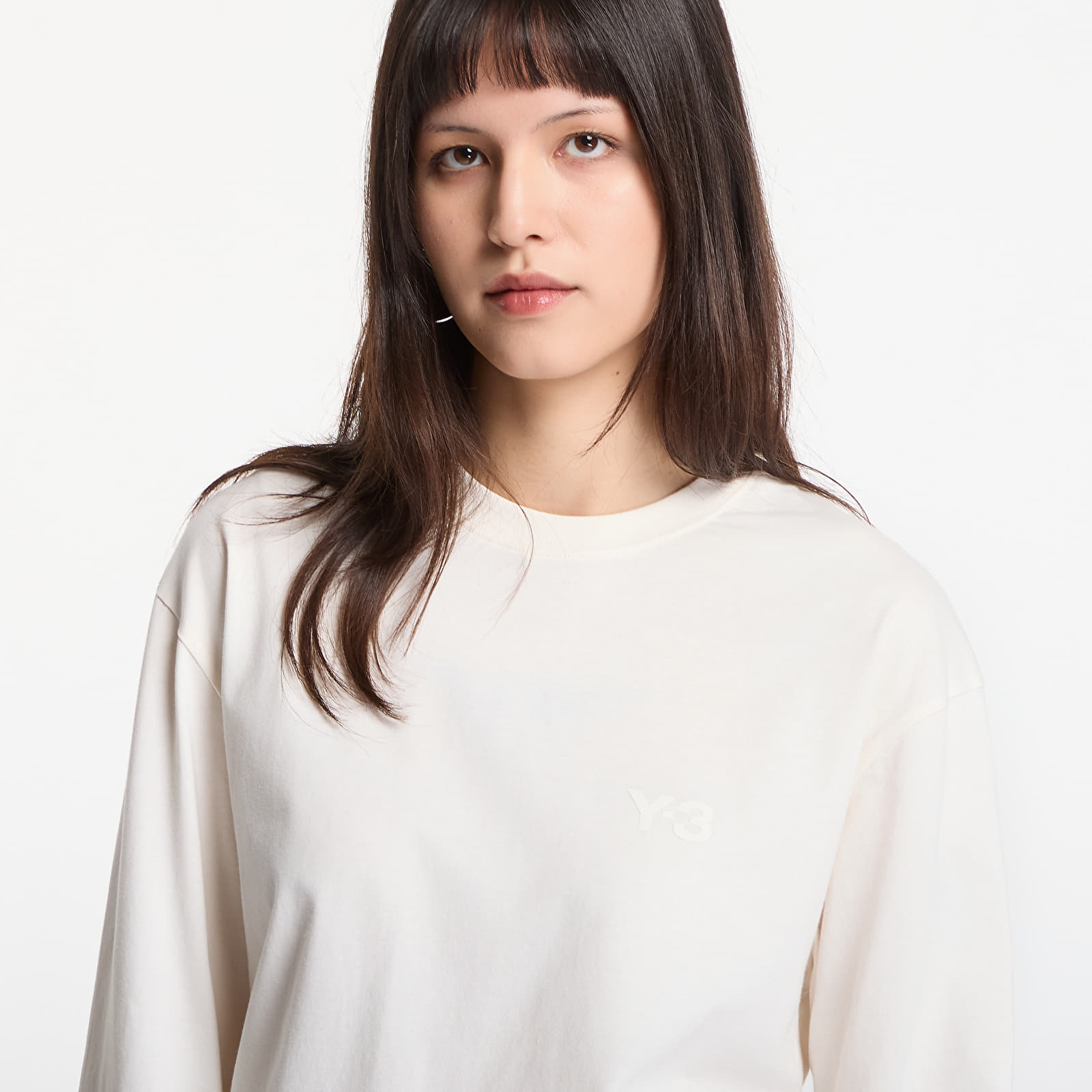Magliette Y-3 Logo Long Sleeve Long-Sleeve Top UNISEX Chalk White