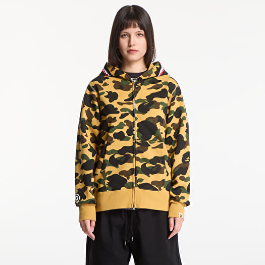 Sweatshirt A BATHING APE 1st Camo Shark Full Zip Hoodie Yellow UNISEX