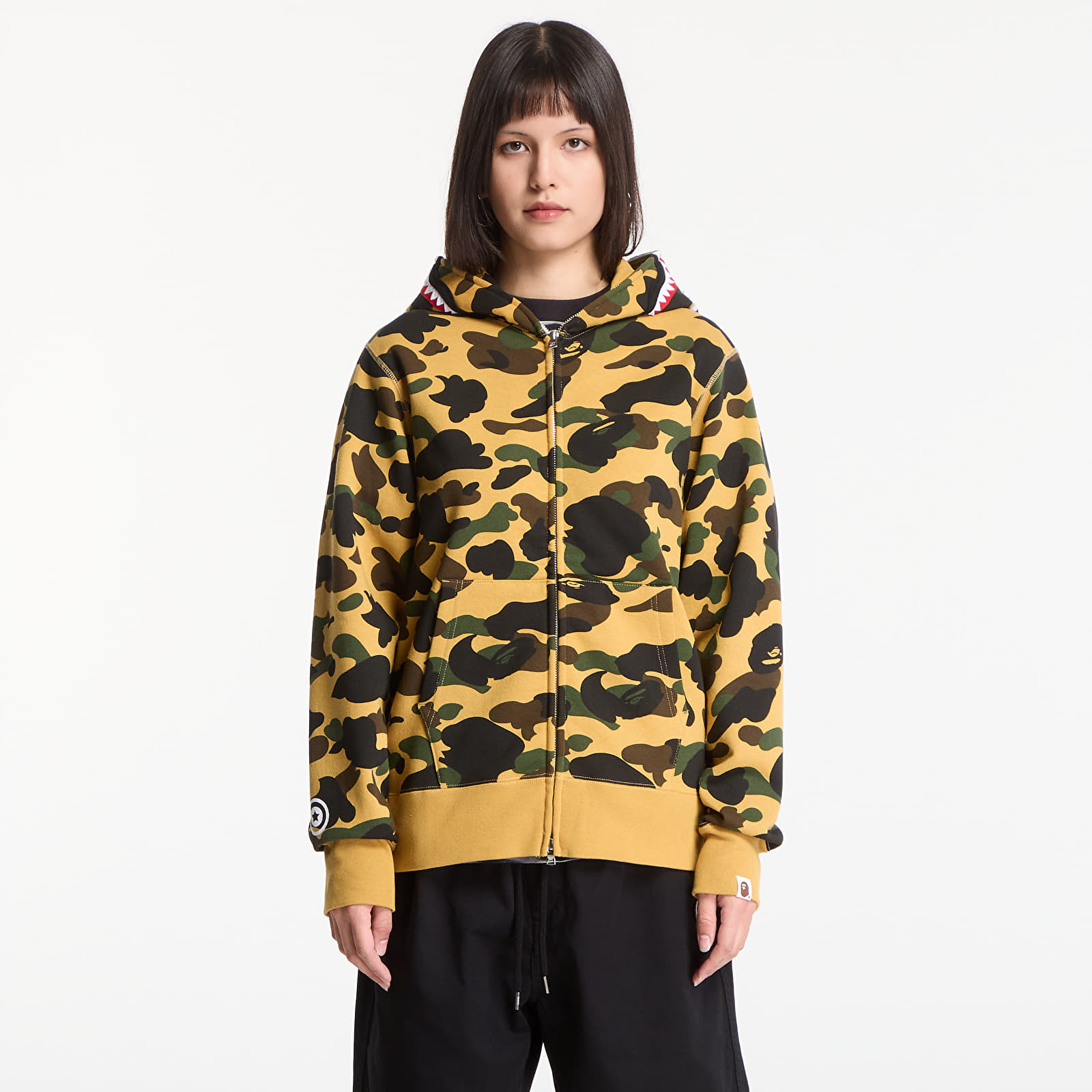 Hoodies and sweatshirts  A BATHING APE 1st Camo Shark Full Zip Hoodie Yellow UNISEX