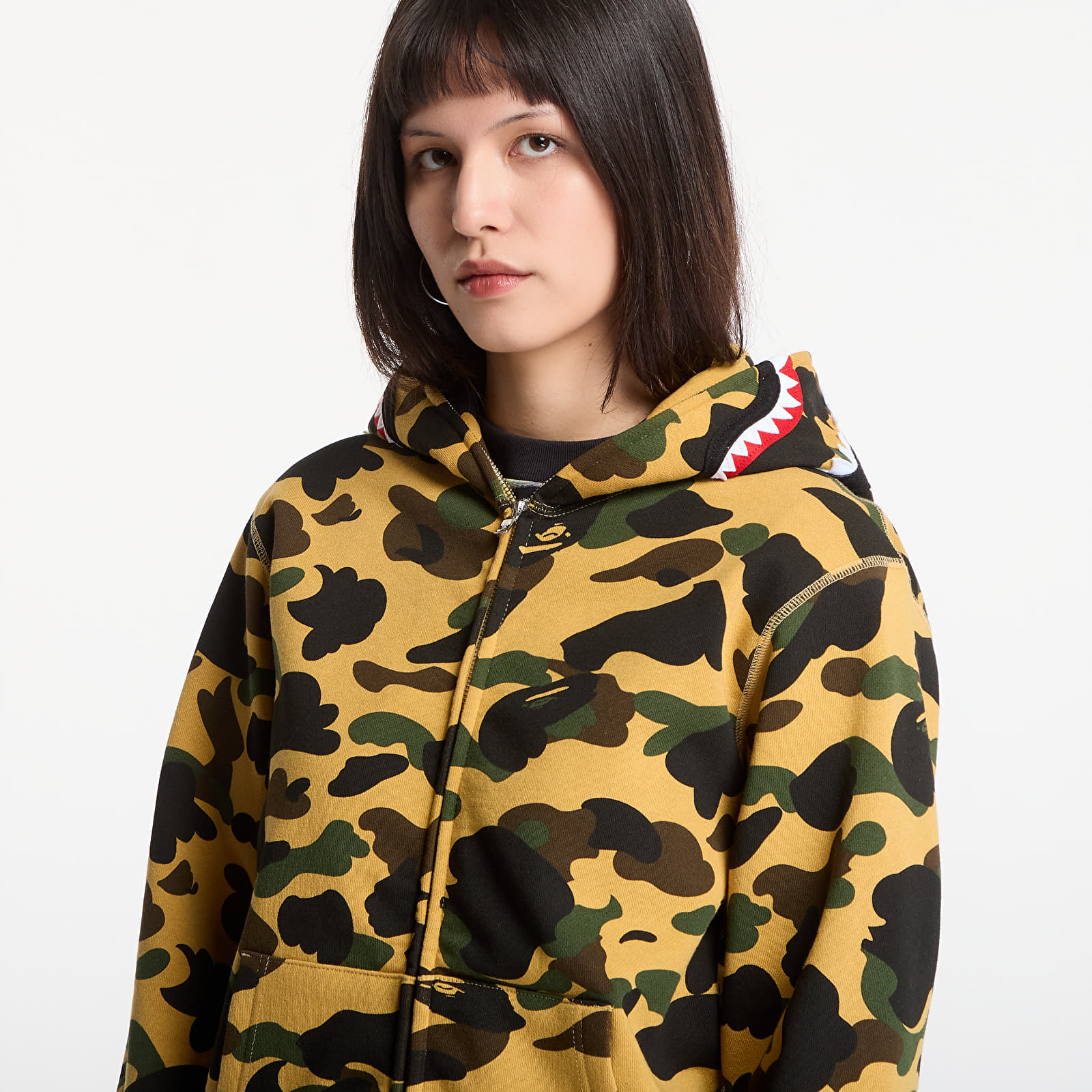 Hoodies and sweatshirts  A BATHING APE 1st Camo Shark Full Zip Hoodie Yellow UNISEX