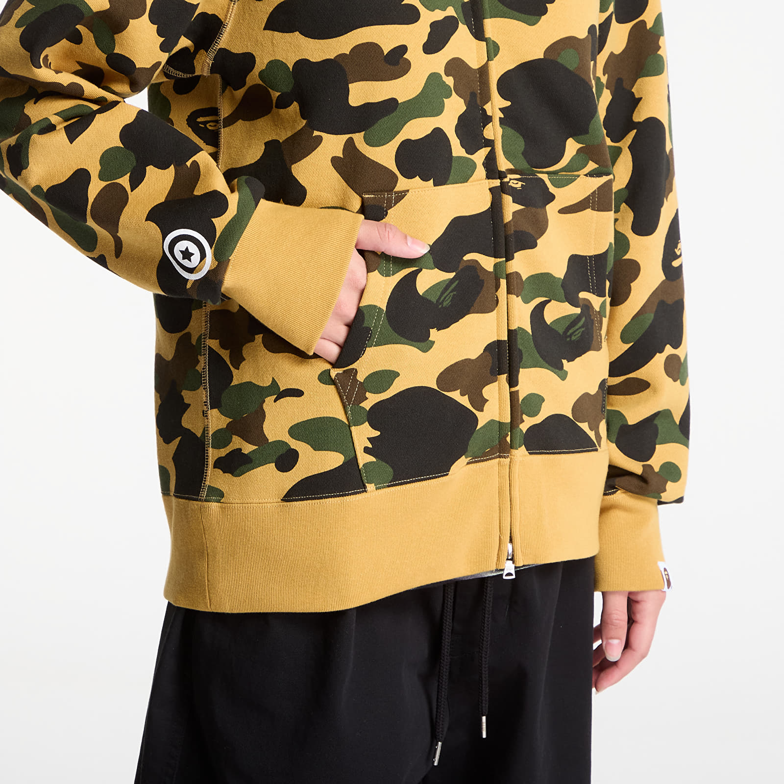 Hoodies and sweatshirts  A BATHING APE 1st Camo Shark Full Zip Hoodie Yellow UNISEX
