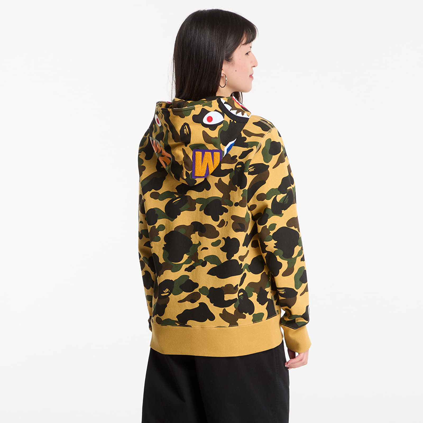 Hoodies and sweatshirts  A BATHING APE 1st Camo Shark Full Zip Hoodie Yellow UNISEX