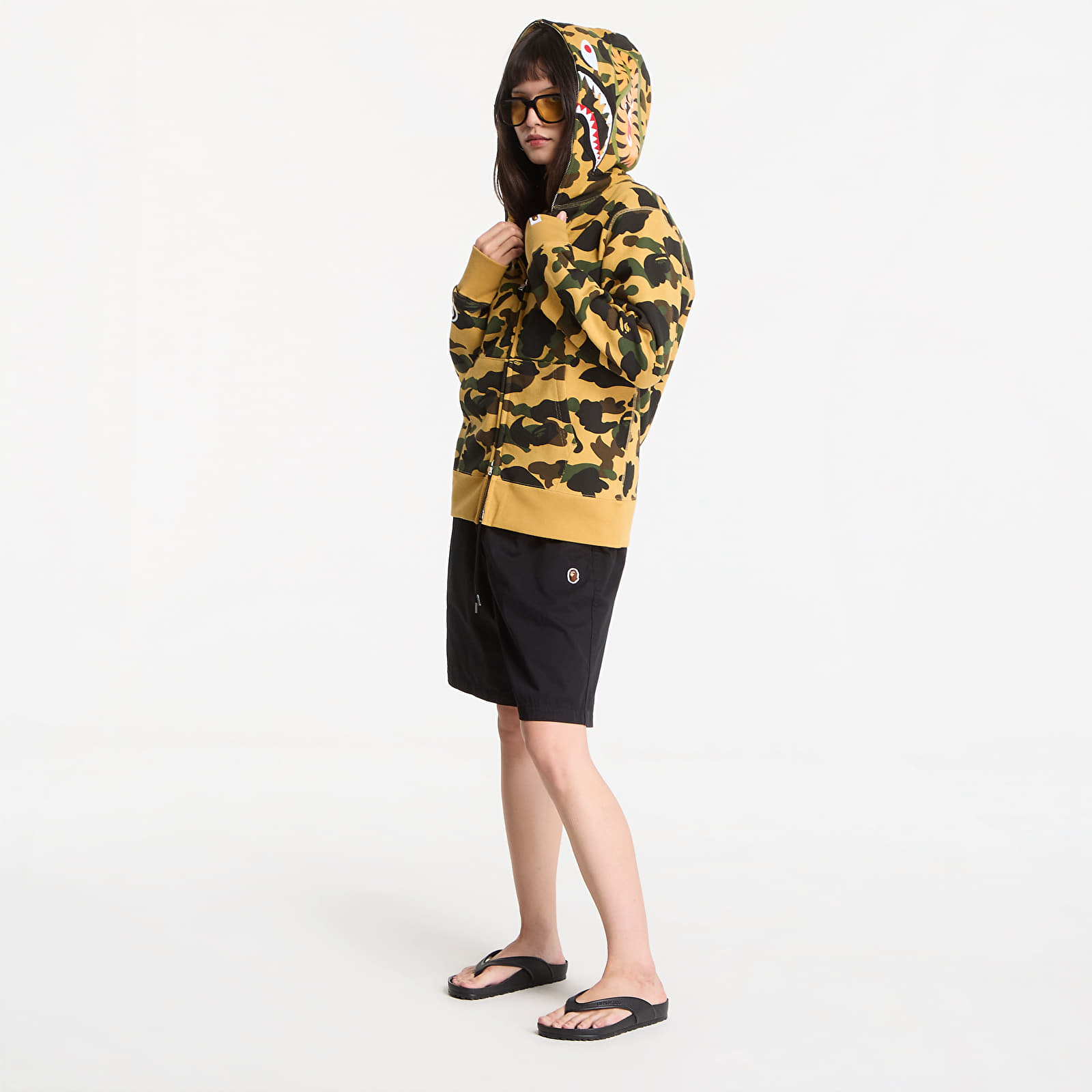 Hoodies and sweatshirts  A BATHING APE 1st Camo Shark Full Zip Hoodie Yellow UNISEX