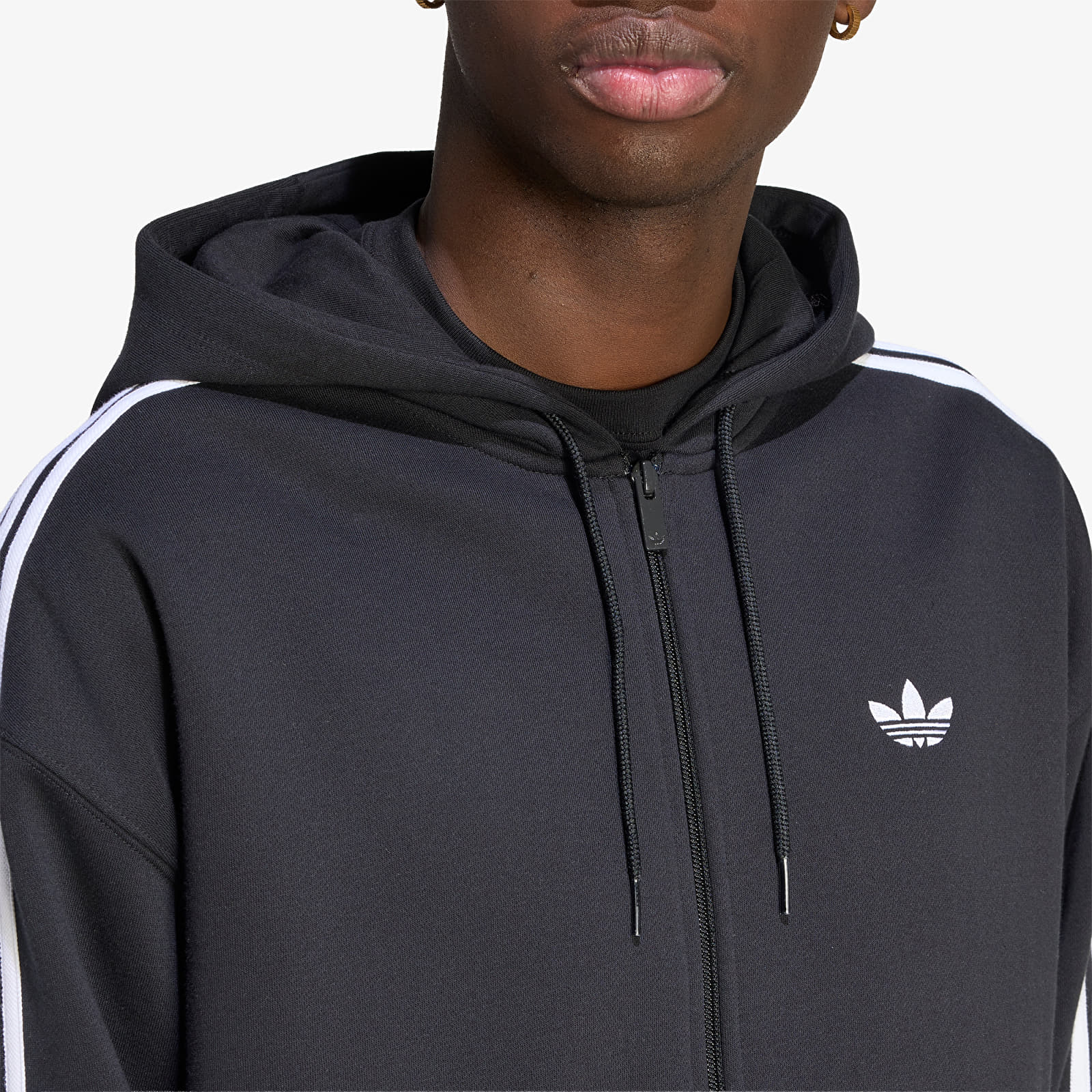 Hoodies voor heren adidas Adicolor Oversize Full-Zip Hoodie Black