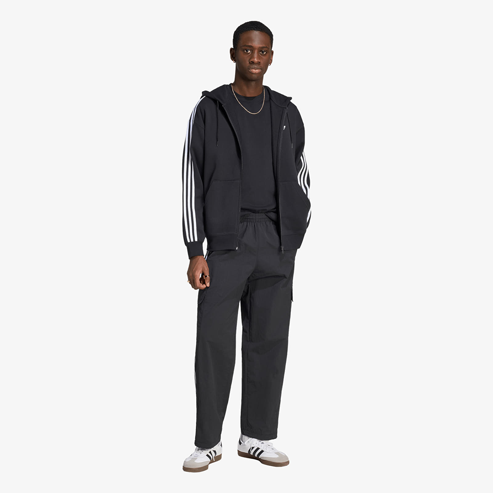 Hoodies voor heren adidas Adicolor Oversize Full-Zip Hoodie Black