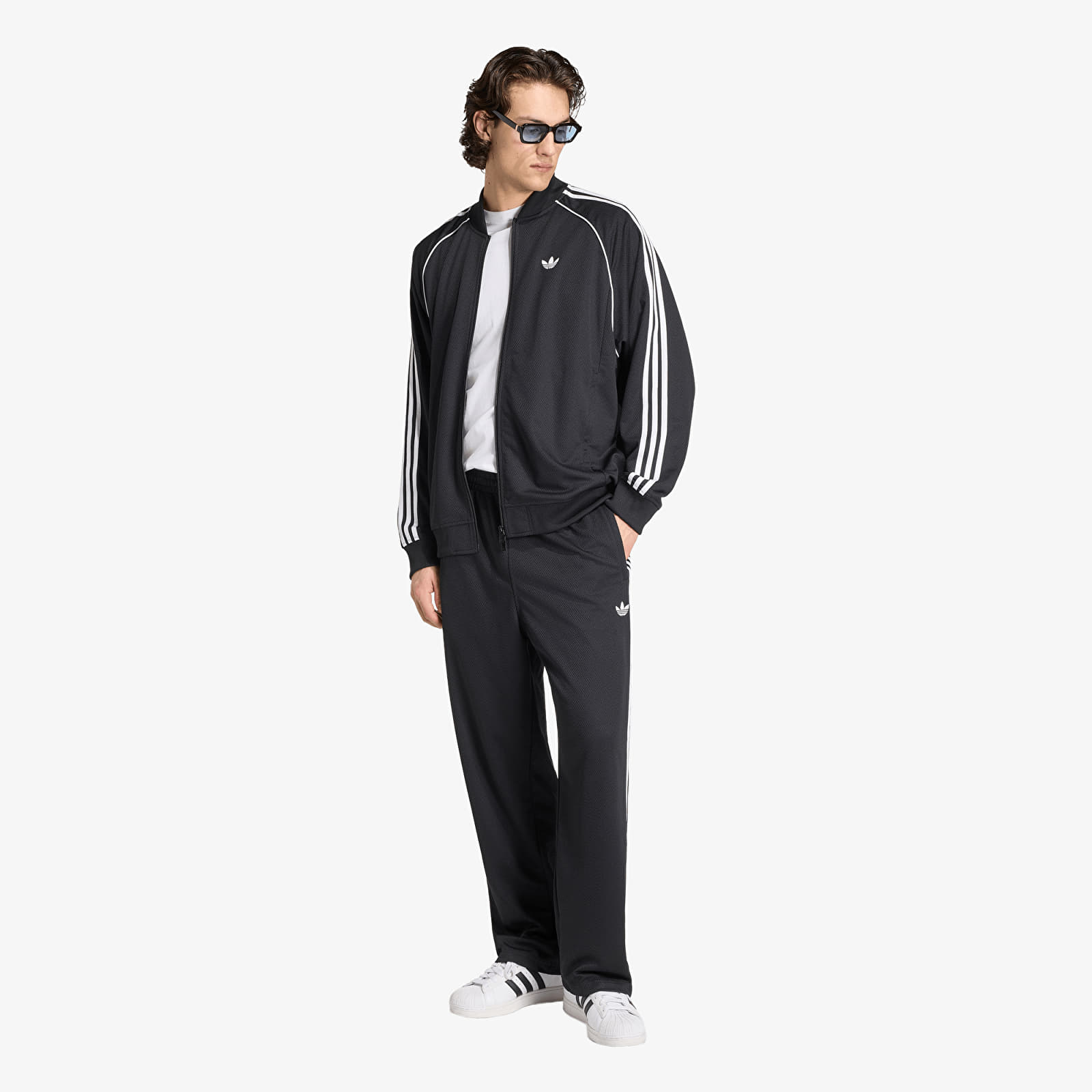 Men's jackets adidas SST Adicolor Classics Mesh Tracktop Black
