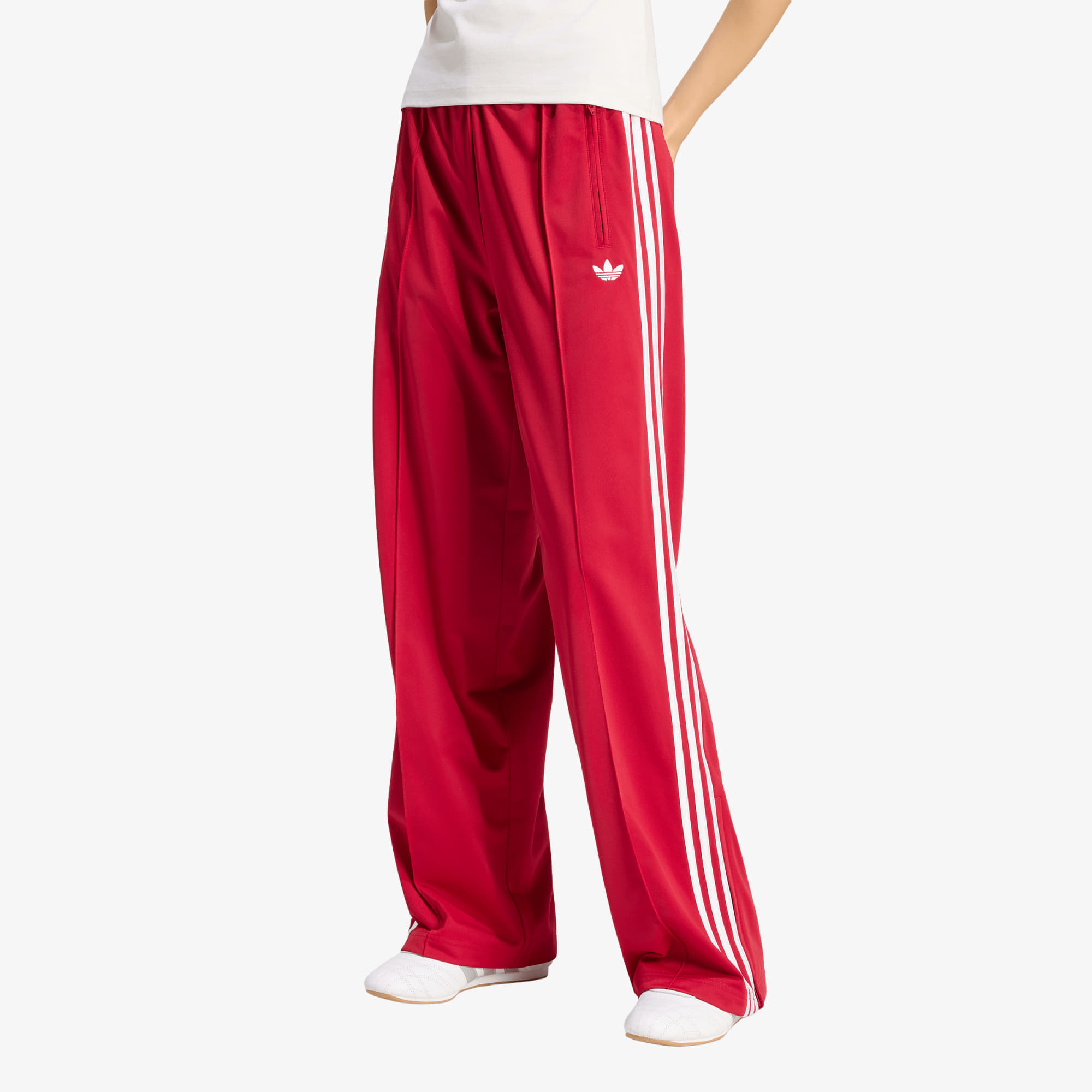 Панталони adidas Firebird Loose Track Tracksuit Bottoms Team Victory Red/ White L