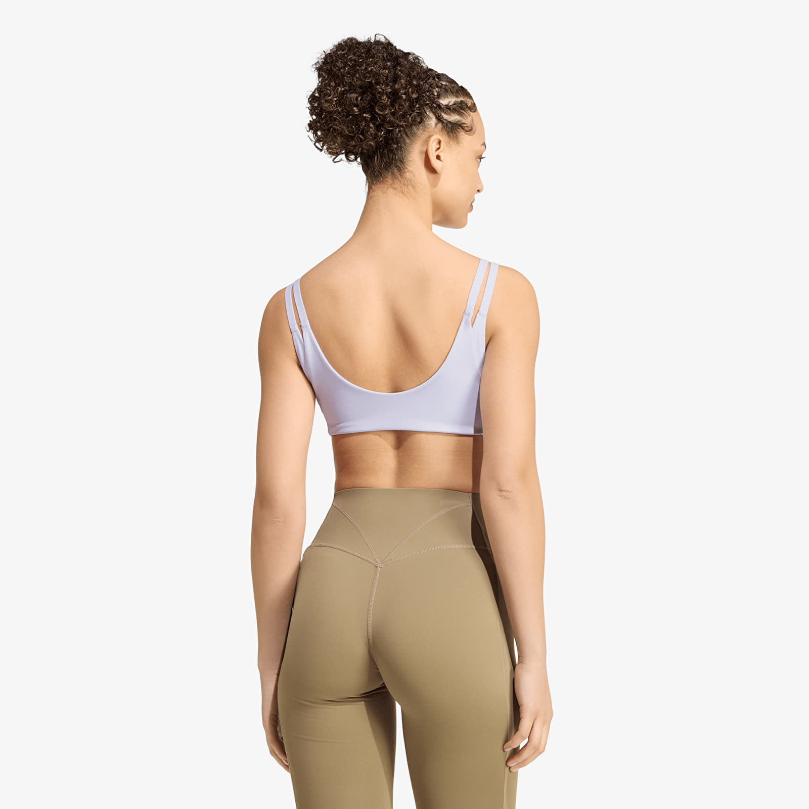 Women's bras adidas Optimé Workout Reversible Twist Light Support Bra Frozen Purple