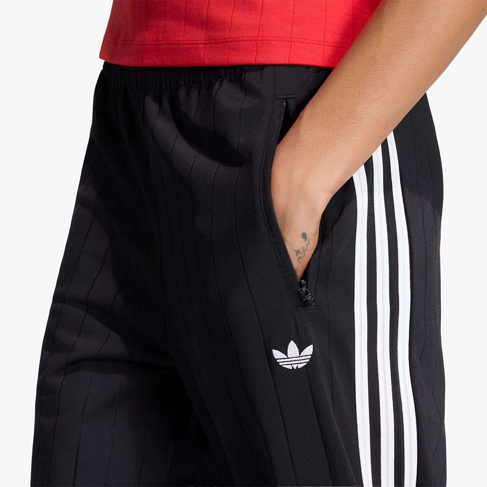 Жіночі штани adidas Pinstripe Firebird Loose Trackpant Black/ White/ Grey Two