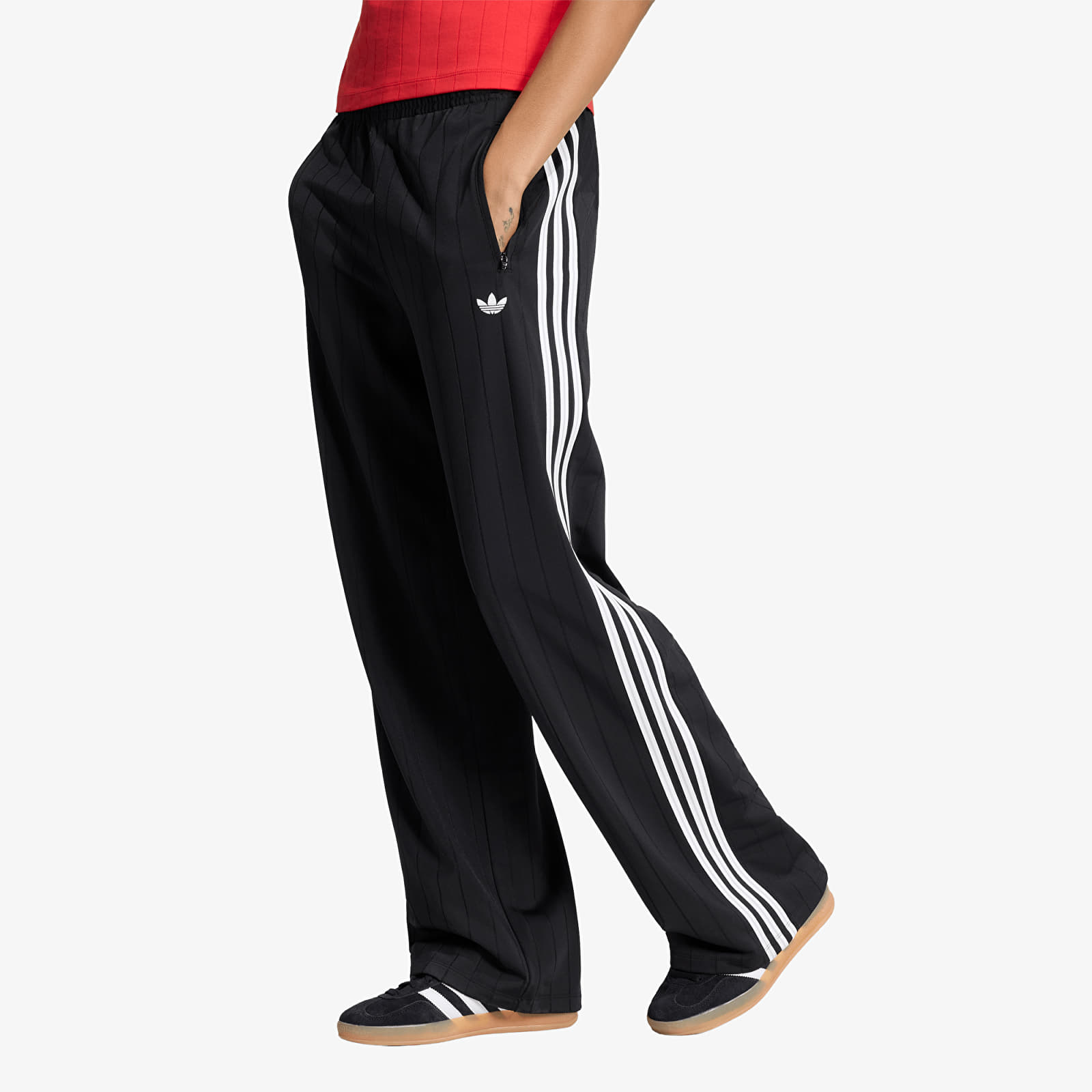 Жіночі штани adidas Pinstripe Firebird Loose Trackpant Black/ White/ Grey Two
