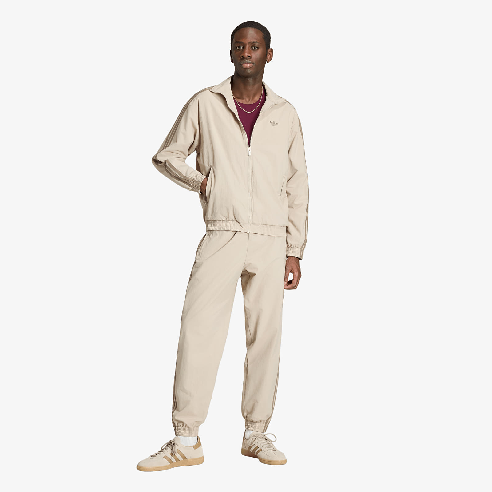 Men's sweatpants adidas Firebird Woven Pants UNISEX Khaki Three