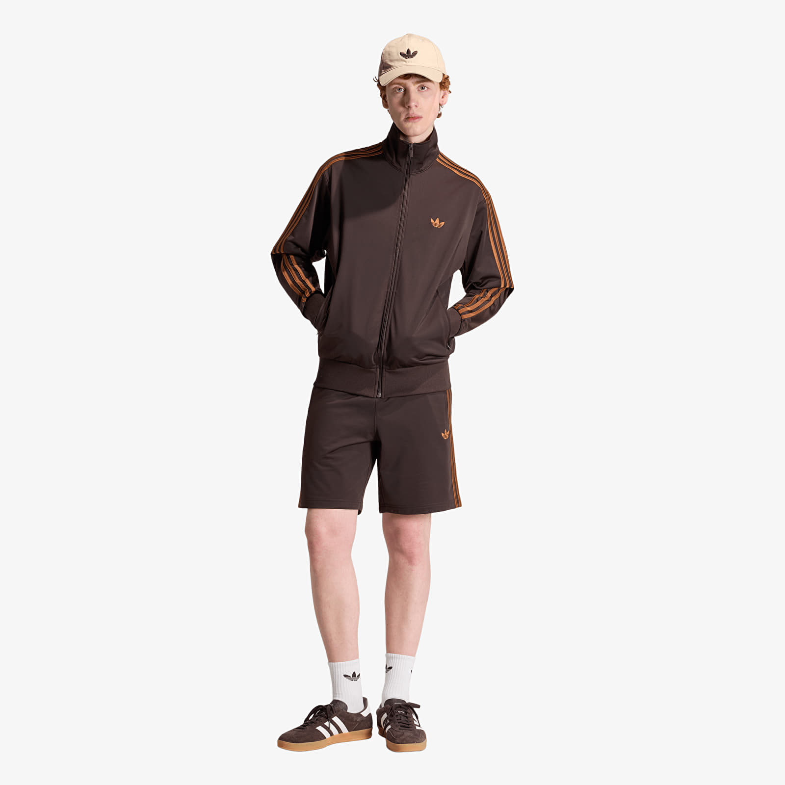 Shorts homme adidas Firebird Shorts Aurora Coffee/ Dusky Bronze