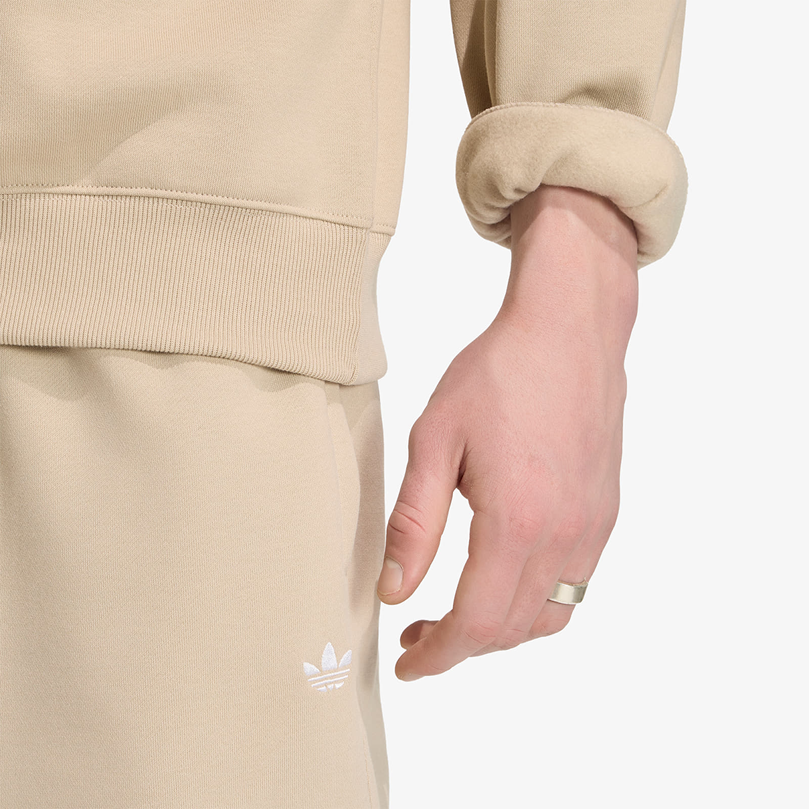 Мужские худи adidas Trefoil Essentials Loose Crew Sweatshirt Khaki Three