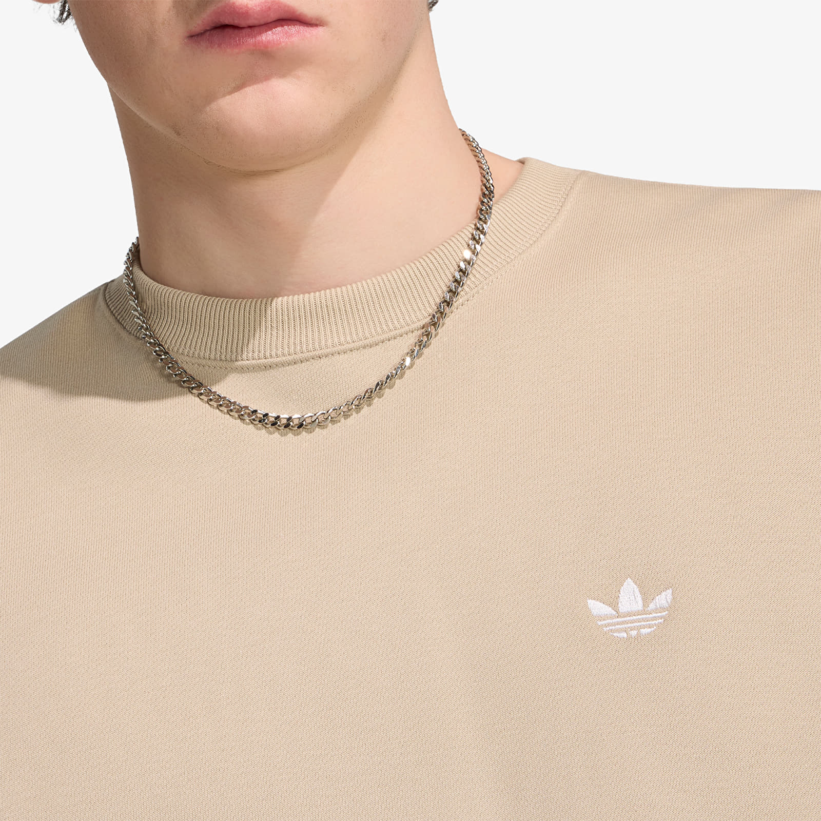 Мужские худи adidas Trefoil Essentials Loose Crew Sweatshirt Khaki Three
