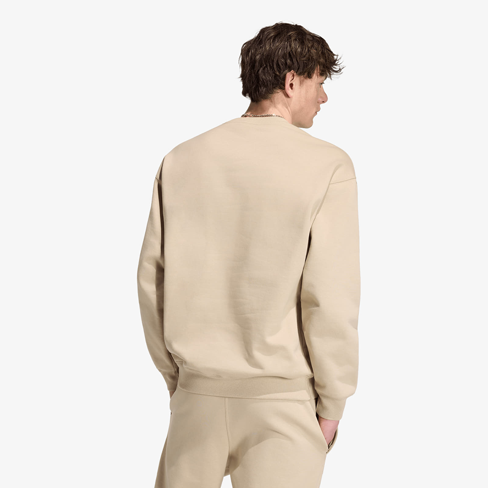 Мужские худи adidas Trefoil Essentials Loose Crew Sweatshirt Khaki Three