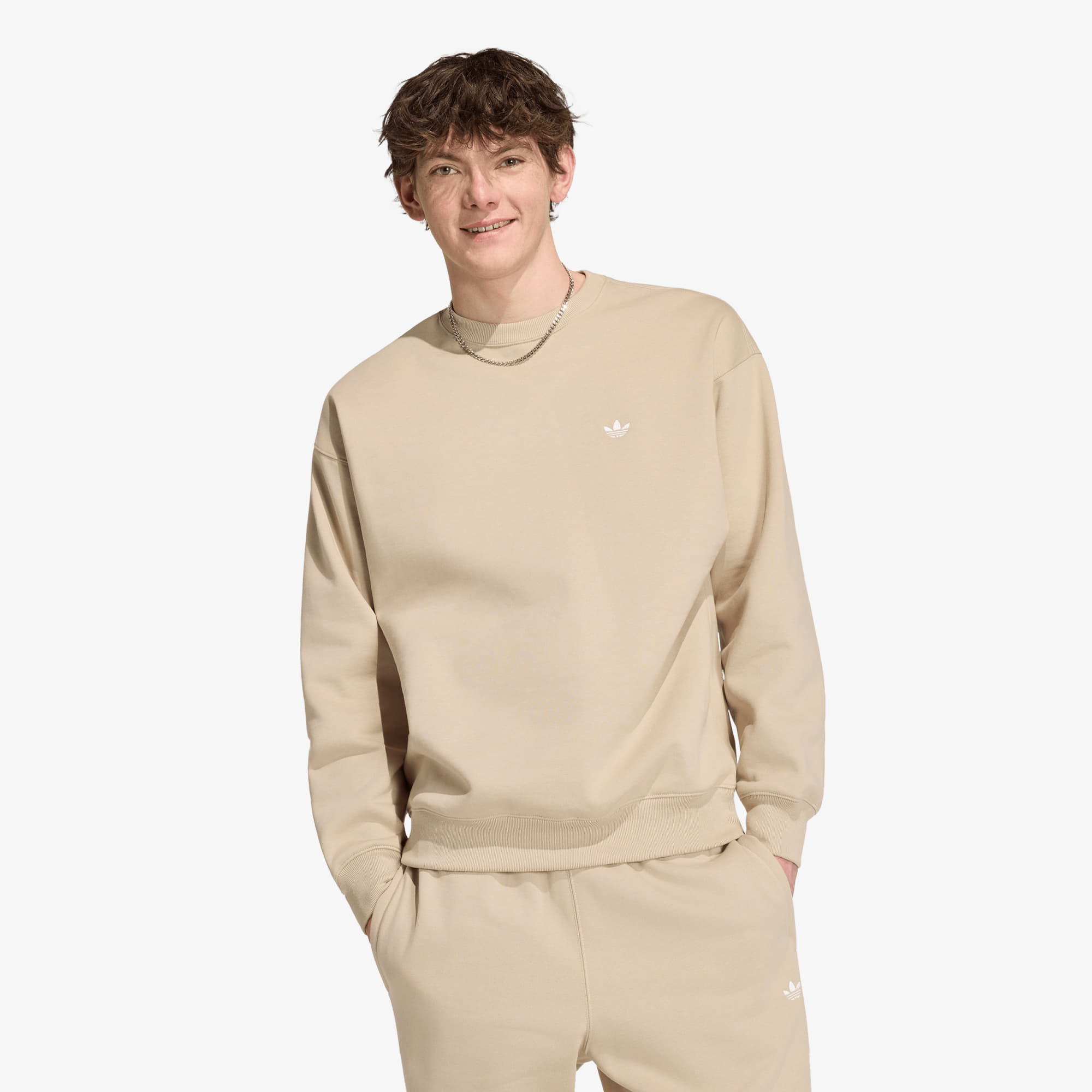 Суитшърт adidas Trefoil Essentials Loose Crew Sweatshirt Khaki Three L