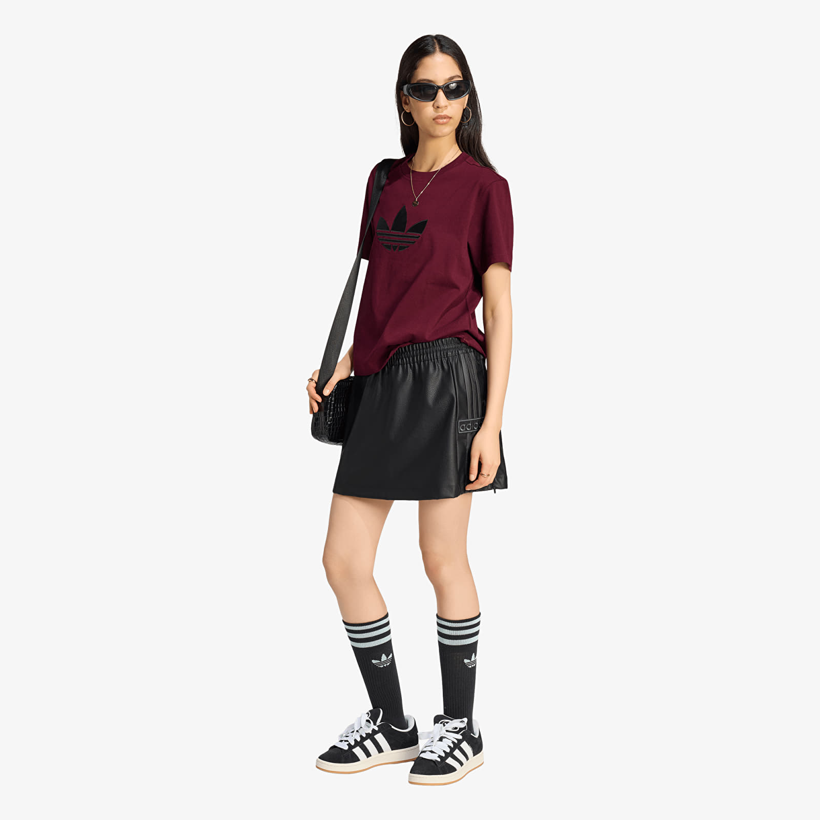 Women's skirts adidas Pleather Adibreak Skirt Black/ Utility Black