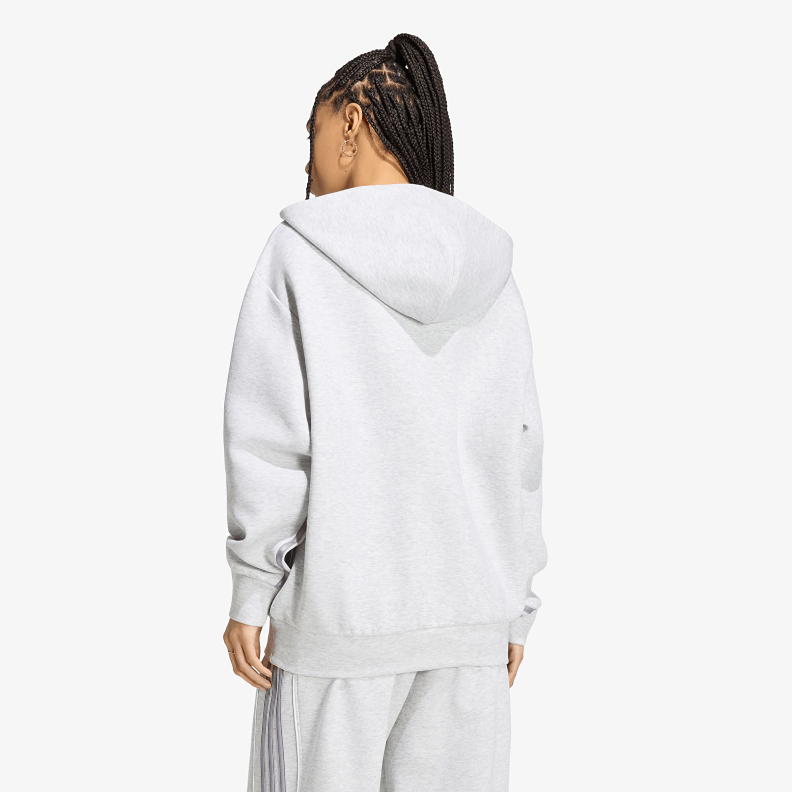 Women's hoodies adidas Spacer Hoodie Light Grey Heather/ Reflective Silver/ Lgh Solid Grey