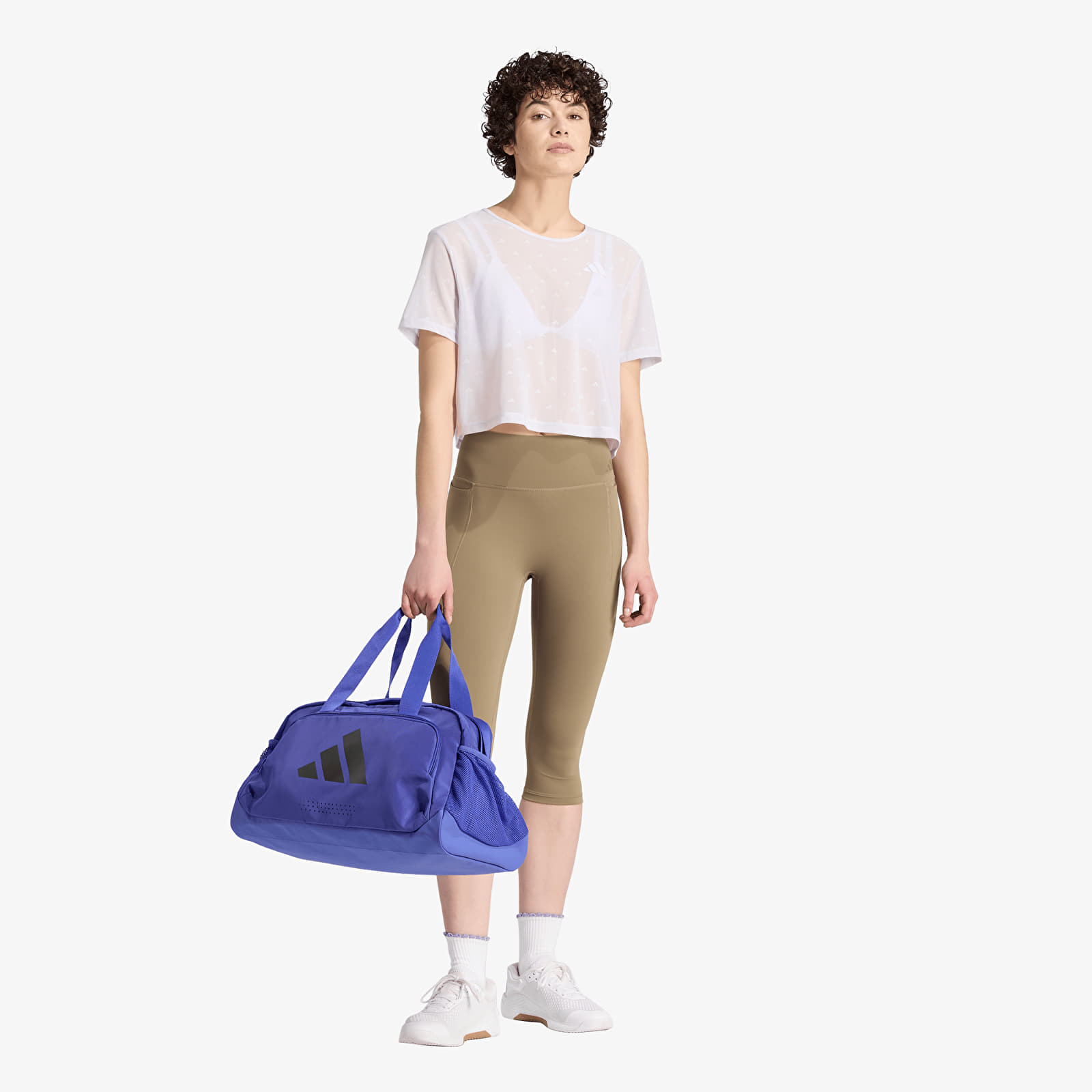 Damen T-Shirts  adidas Strength Essentials Workout Boxy Mesh T-Shirt Frozen Purple