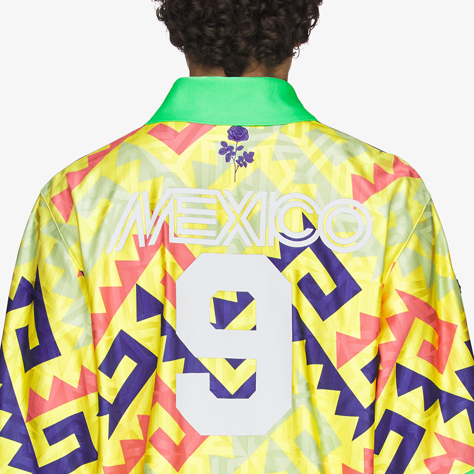 Truien adidas x Willy Chavarria Aop Goalkeeper Jersey Solar Lemon/ Pure Purple/ Solar Turbo