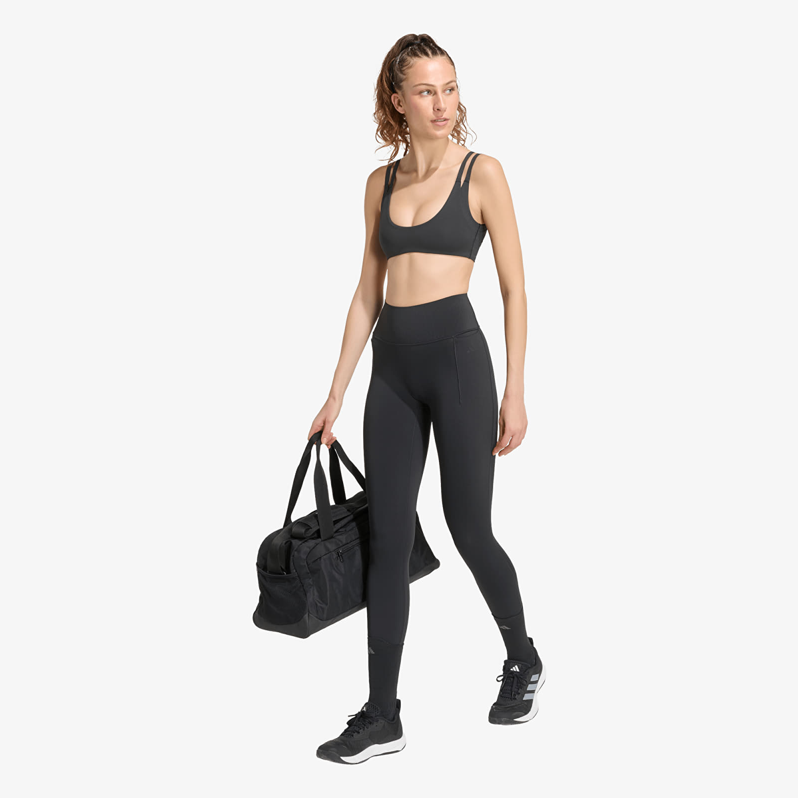 Women's bras adidas Optimé Workout Reversible Twist Light Support Bra Black