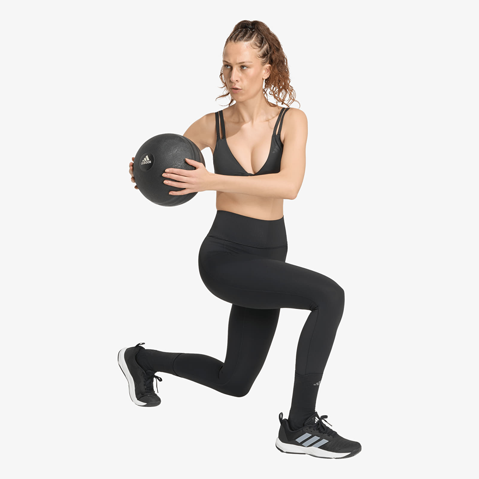 Women's bras adidas Optimé Workout Reversible Twist Light Support Bra Black