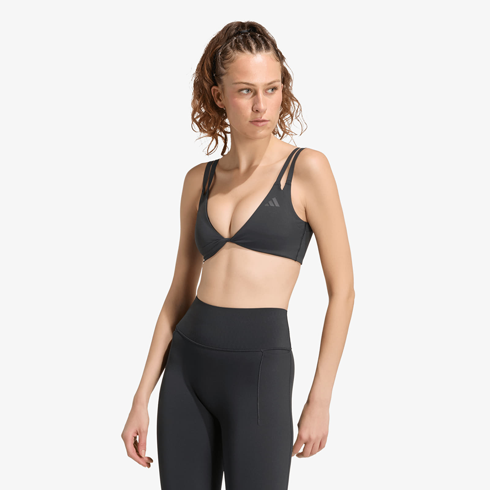 Women's bras adidas Optimé Workout Reversible Twist Light Support Bra Black