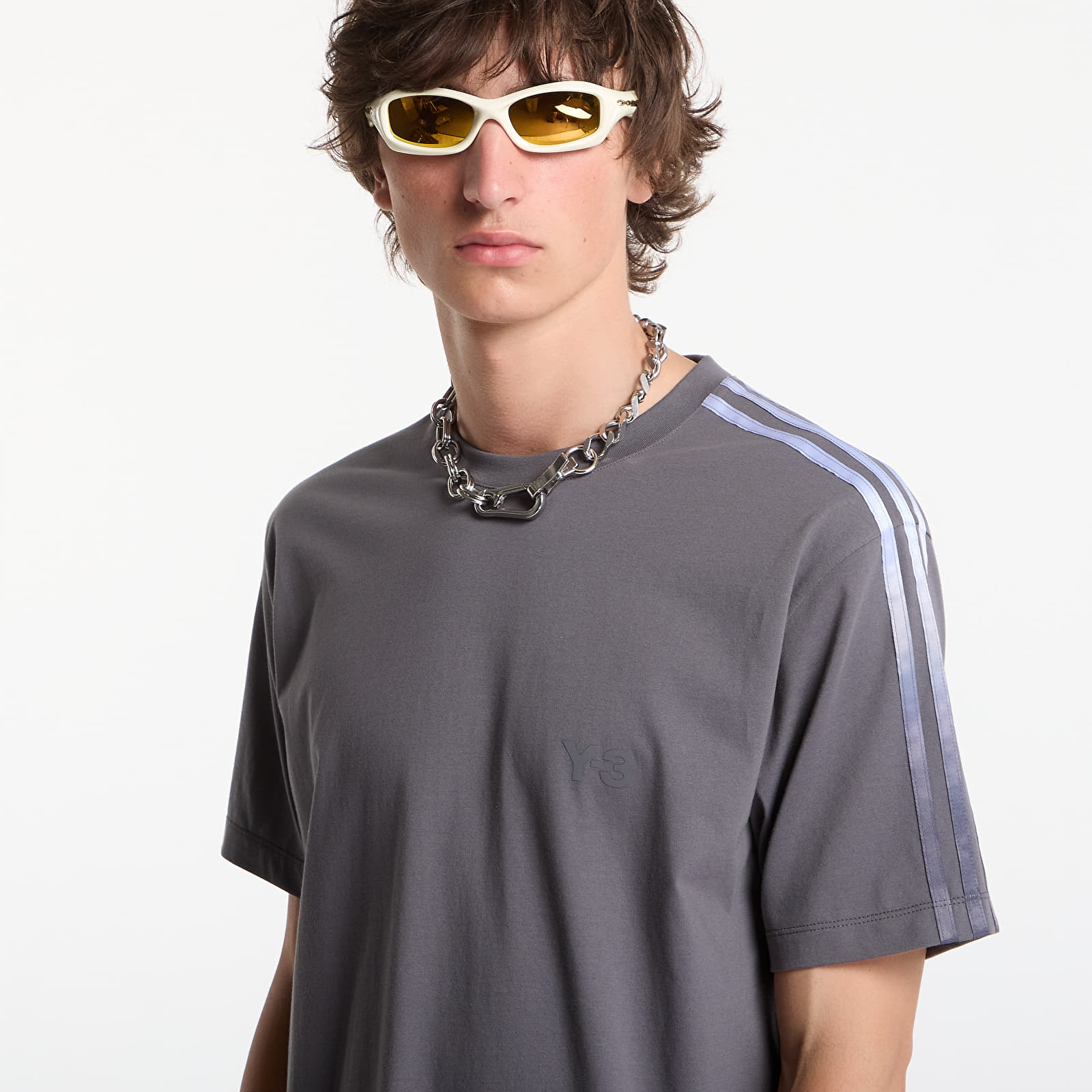Camisetas Y-3 Gradient Stripes Short Sleeve T-Shirt Grey Five