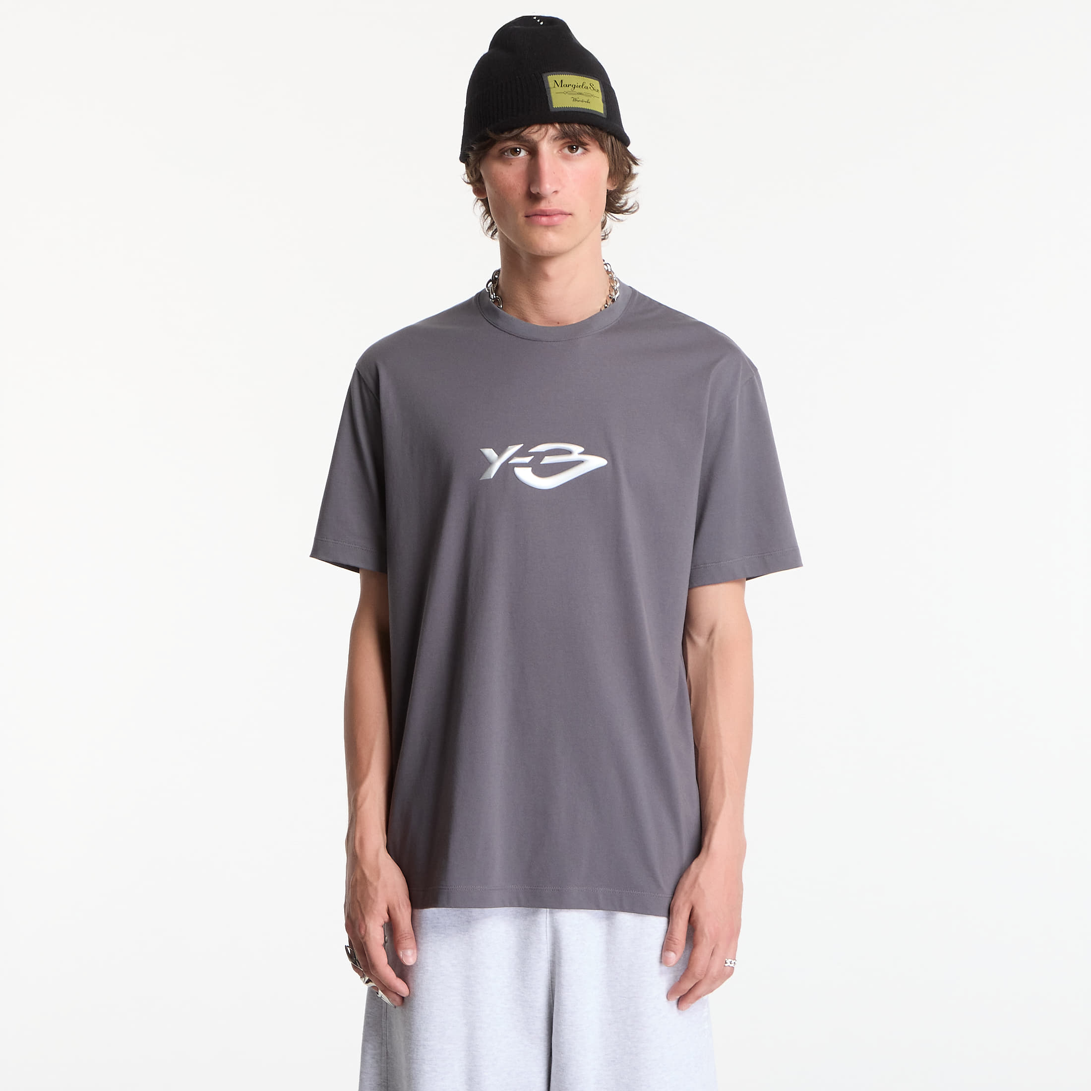 T-shirt Y-3 Liquid Logo Short Sleeve T-Shirt Grey Five L
