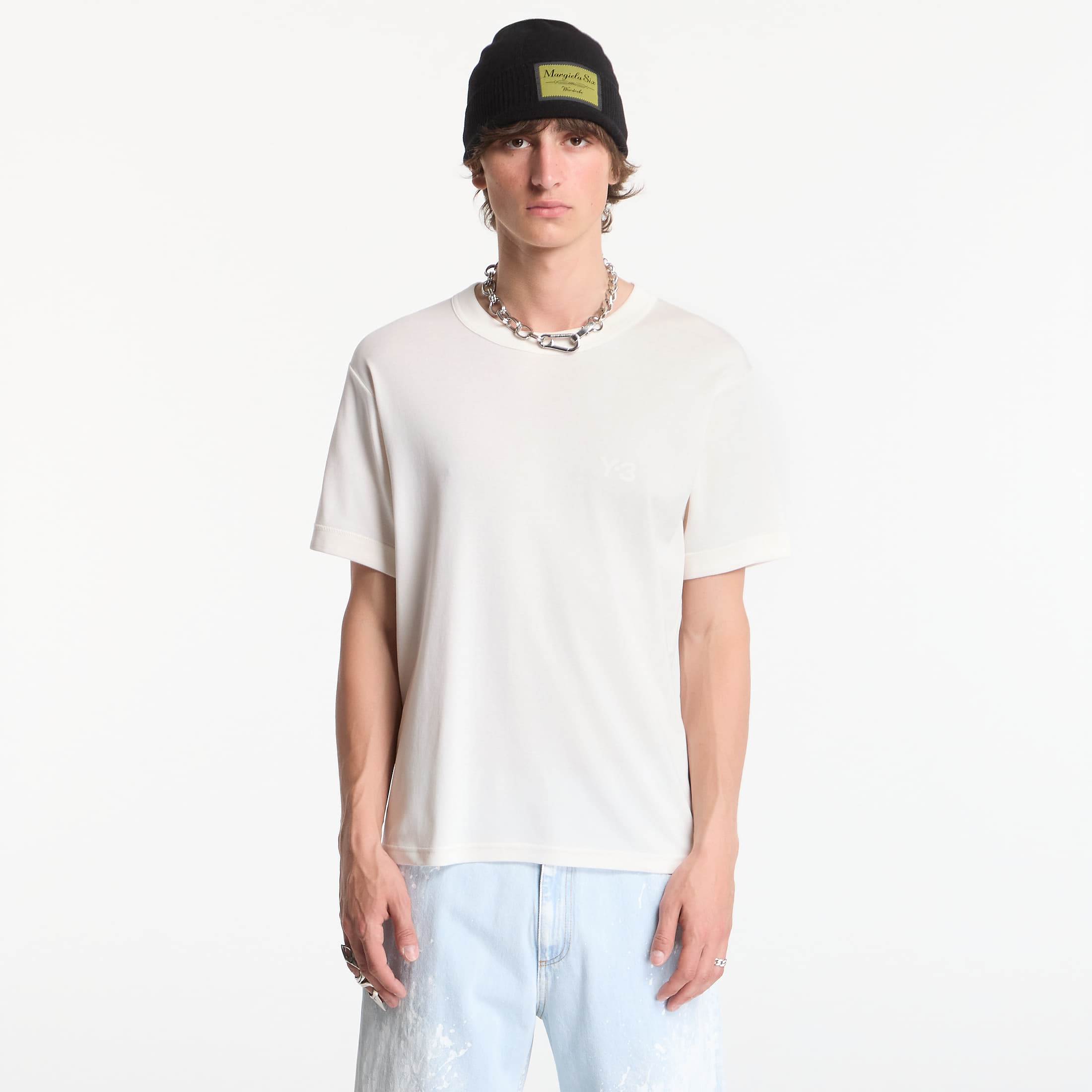 Tricou Y-3 Slim Short Sleeve T-Shirt UNISEX Chalk White S
